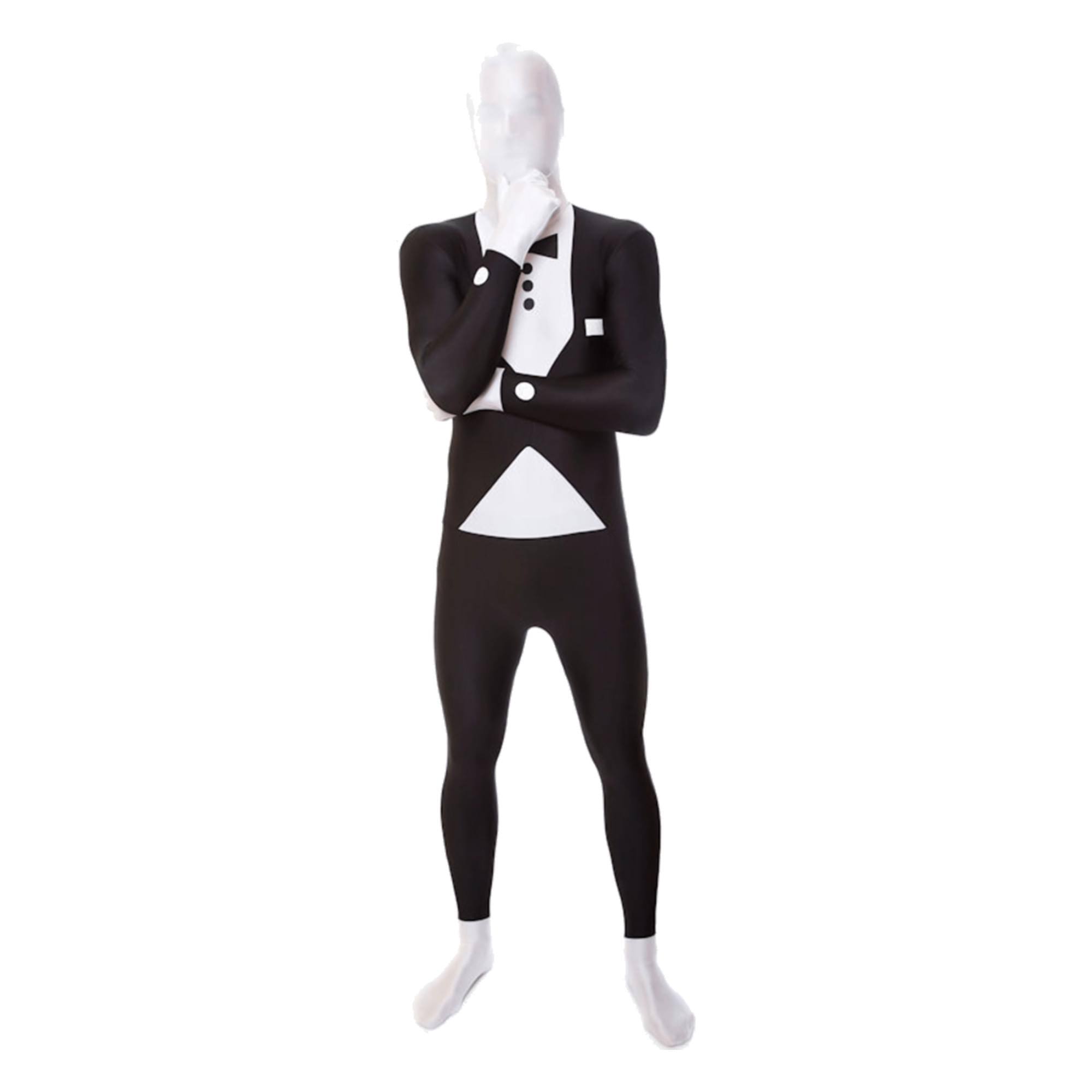Alt View 1. Loftus International - Tuxedo Adult Costume Morphsuit | X-Large - Multi-Colored.