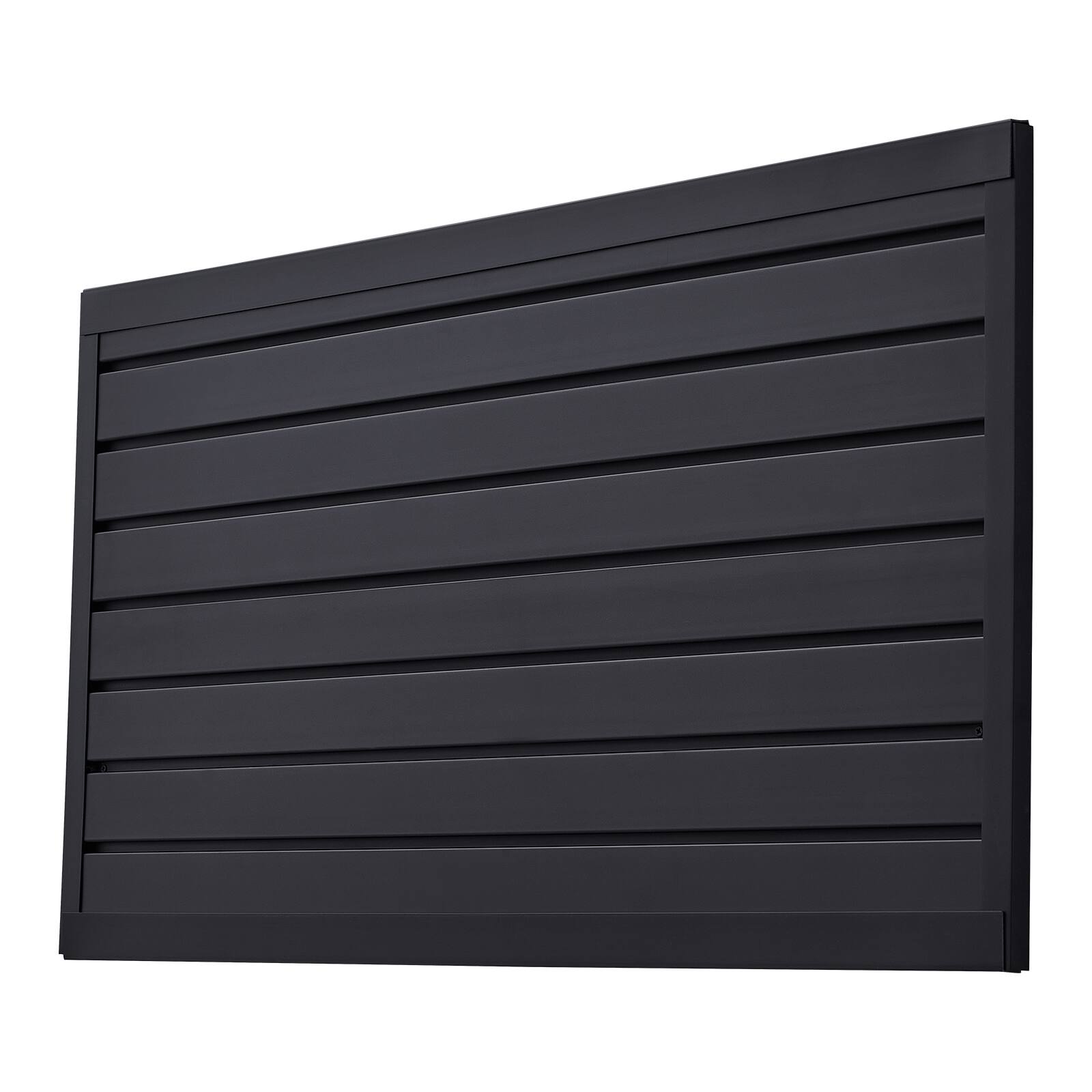 Alt View 5. VEVOR - Slat Wall Paneling, 2 x 4 ft, PVC Garage Slatwall with Modular Design, Black Slat Wall Easy-to-Install - Black.