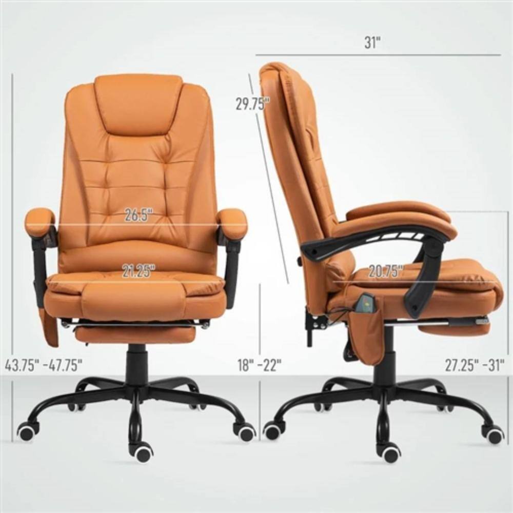- Width: 31"
- Depth: 29.75"
- Height: 26.5"
- Seat Height: 21.25"
- Back Height: 20.75"
- Armrest Height: 20.75"
- Base Width: 43.75" - 47.75"
- Seat Depth: 18" - 22"
- Seat Width: 27.25" - 31"