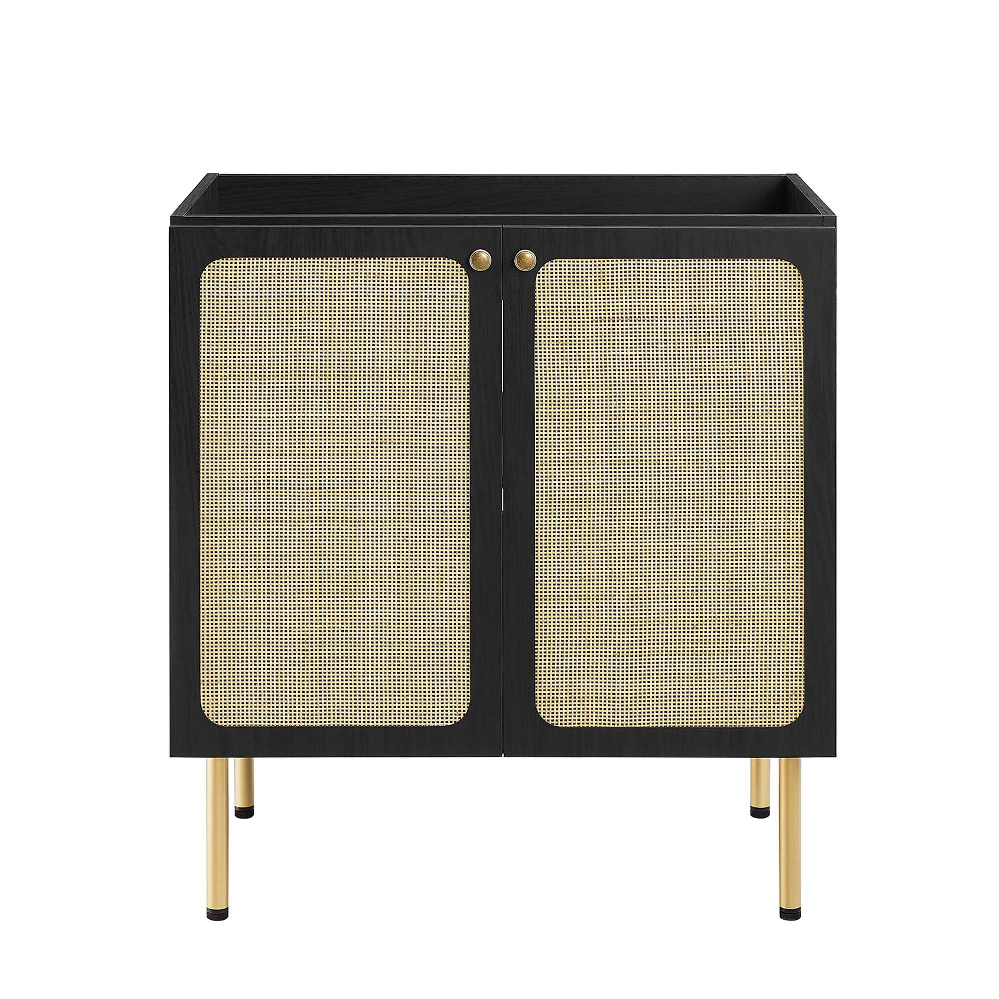 Alt View 6. Modway - Chaucer Bathroom Vanity with Black Basin Included by Modway - Black Black.