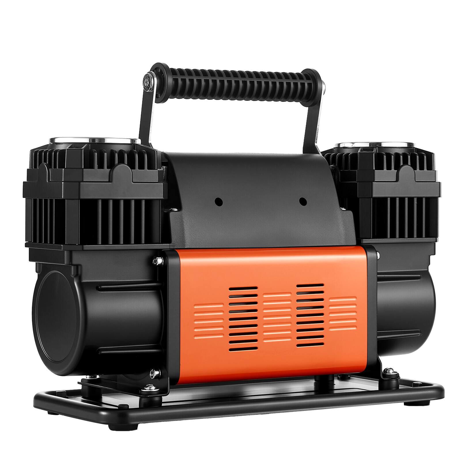 Alt View 5. VEVOR - Dual-Cylinder Heavy Duty Air Compressor,10.6CFM Portable Tire Inflator,12V 150PSI Offroad Air Pump with Digital Pressure - Orange;Black.