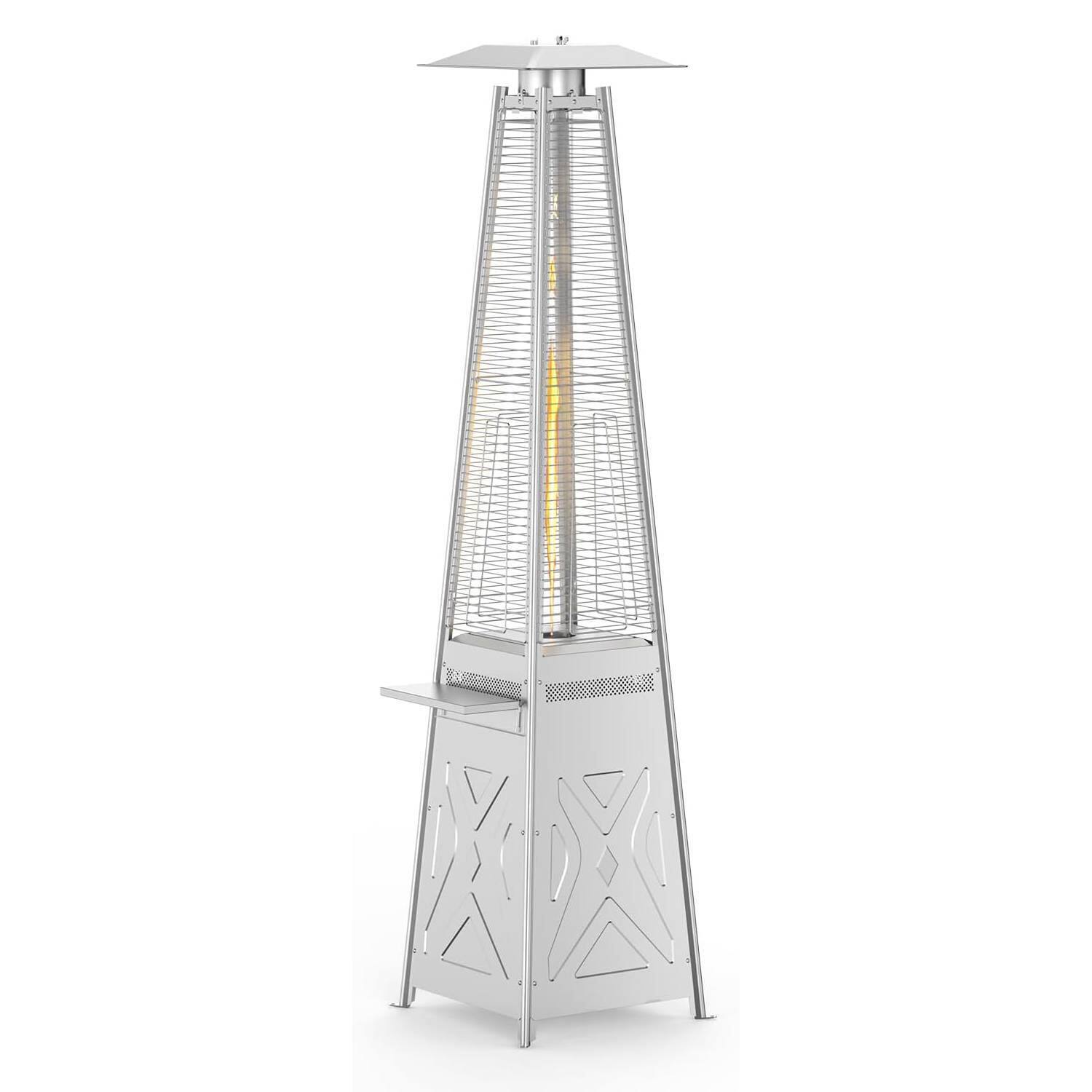 Front. Acekool - 48000 BTU Outdoor Tower Propane Pyramid Patio Heater for Home, Commercial, Residential.