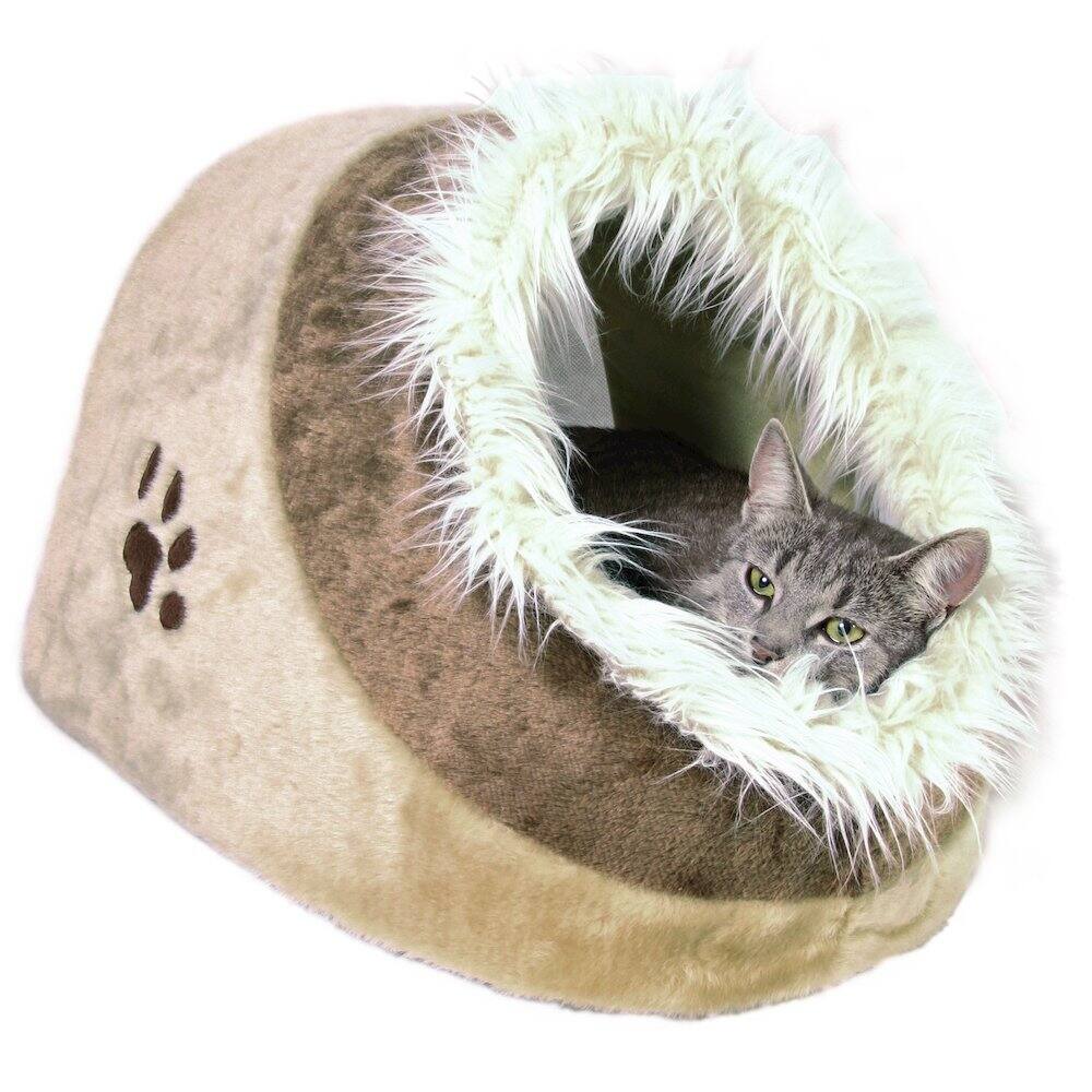 Back. TRIXIE - Minou Cuddly Cave, Brown, Small - Brown.