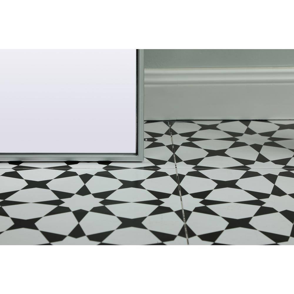 Alt View 2. Elegant Decor - Metal Frame Arch Full Length Mirror 32x66 Inch in Silver - Silver.