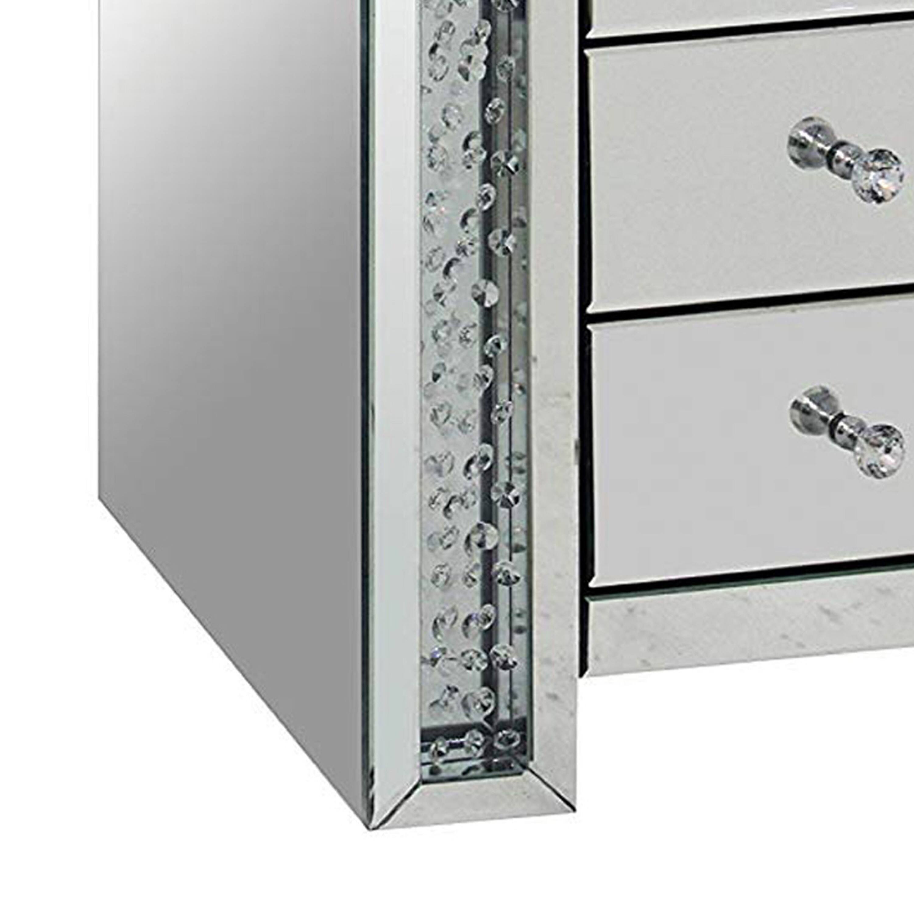 Alt View 3. Manhattan Lane - Nysa End Table, Mirrored - Mirrored.