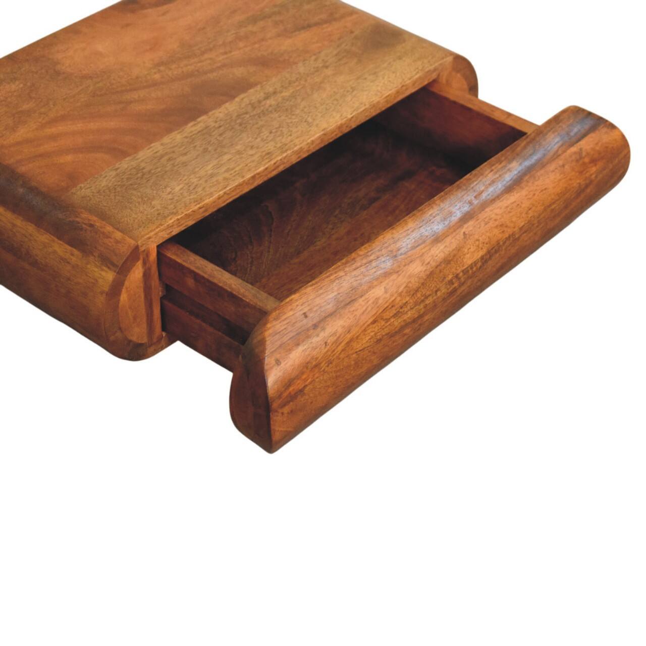 Alt View 6. Artisan Furniture - Artisan Furniture Solid Wood Solis Wall-Mounted Bedside - Brown.