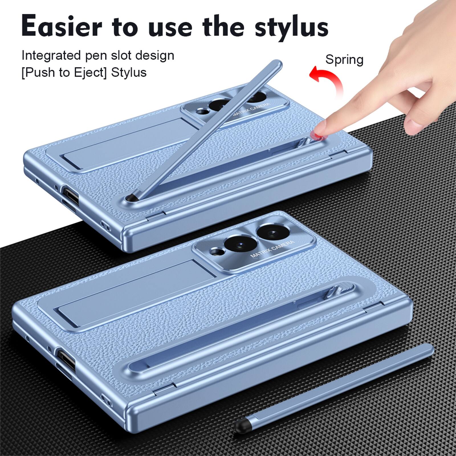 Easier to use the stylus  
Integrated pen slot design  
[Push to Eject] Stylus  

MATRIX CAMERA  
MATRIX CAMERA