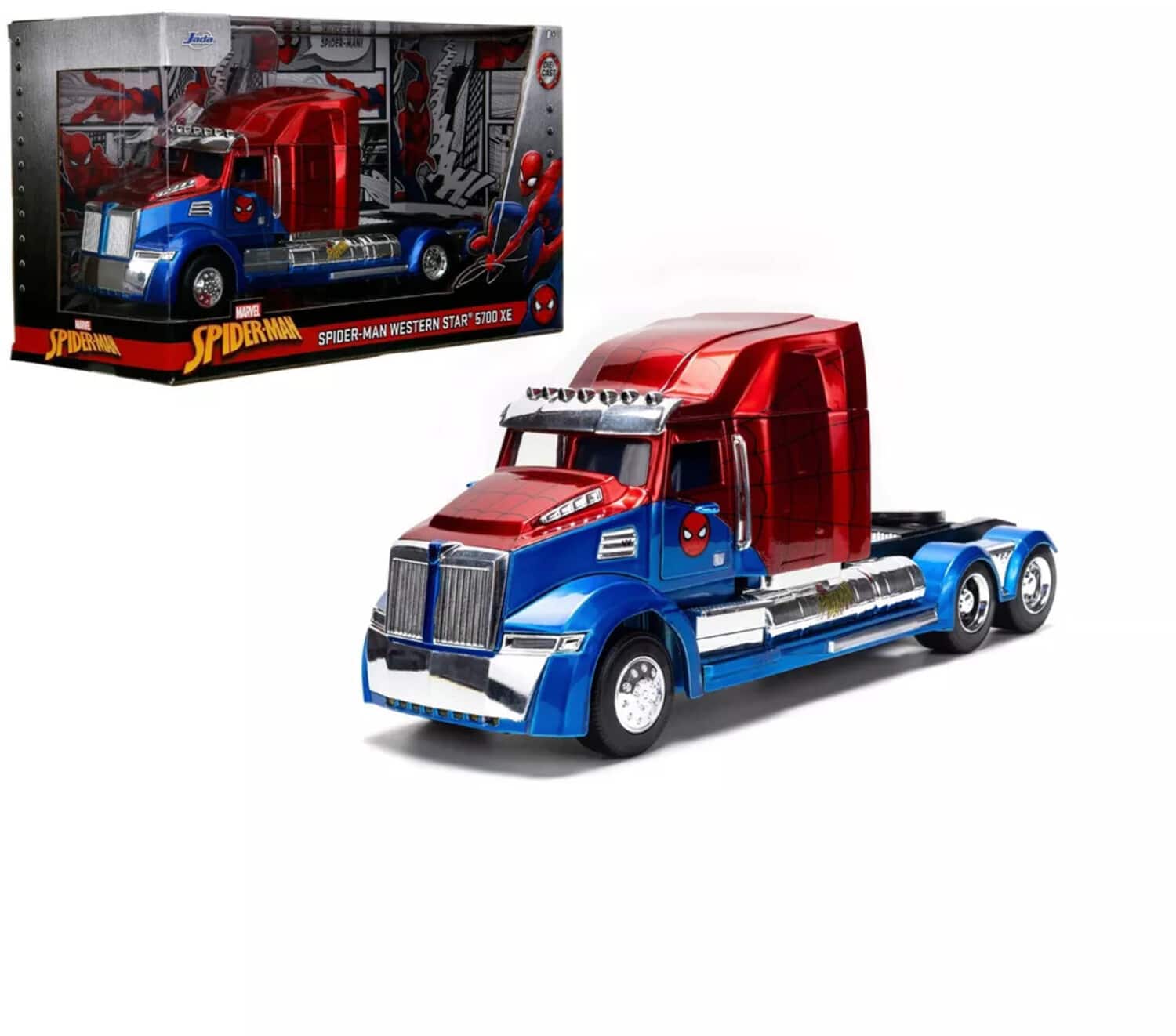 Jada Toys - 1:24 Marvel Spider-Man - Hollywood Rides - Western Star 5700XE - Collectibles - Multicolor