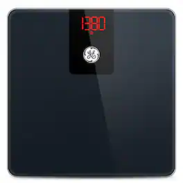 GE - Smart Digital Bathroom Scale, Accurate Bluetooth Body Weight and BMI with App, 400lb Capacity - Black