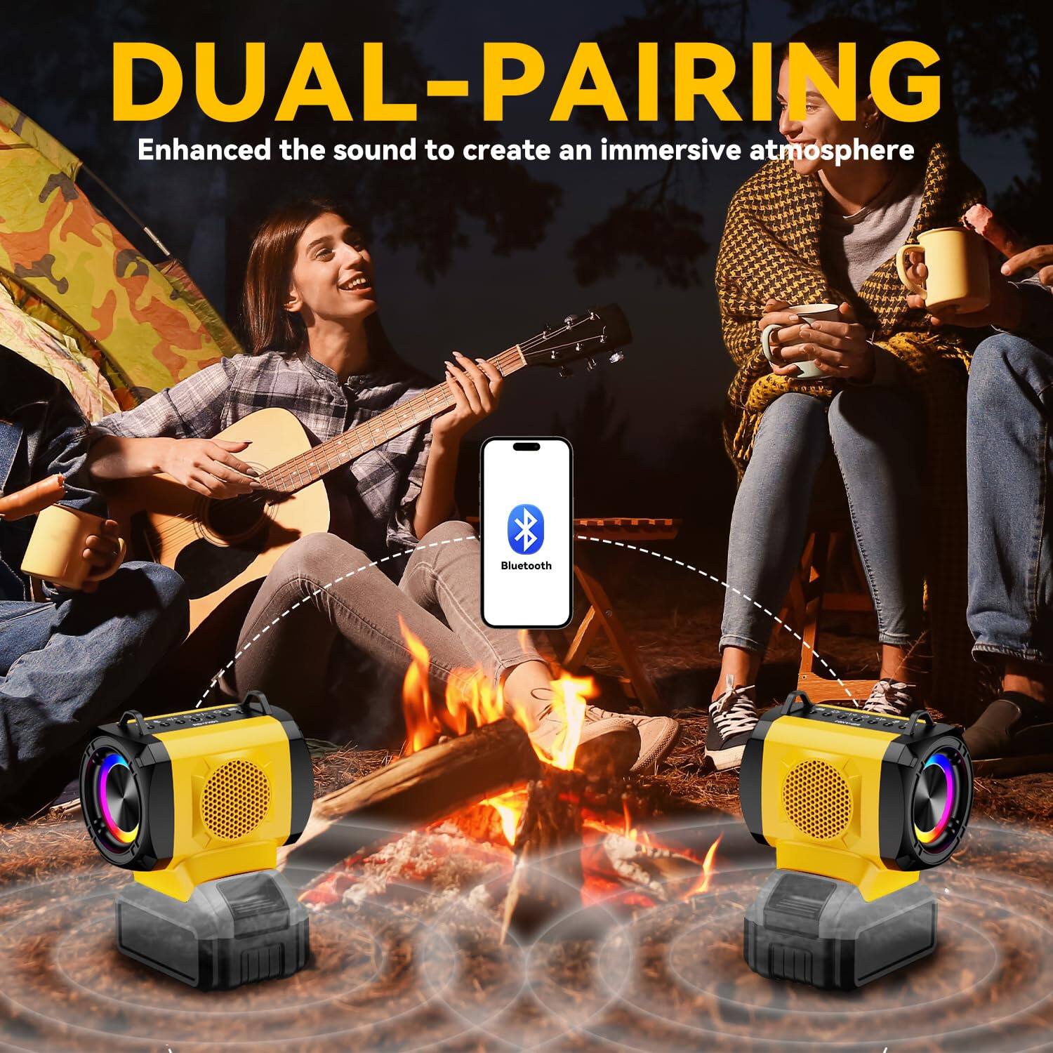 Pacoar Cade Usb 20v Max 20w Portable Mini Stereo Sound With Usb a/c ...
