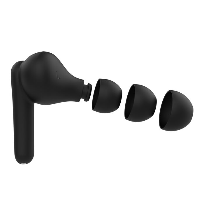 Left. Belkin - SoundForm Rhythm True Wireless Earbuds - Black.