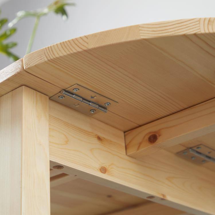 Alt View 9. PULUZ - 55 inch Wood Kitchen Table, Drop Leaf Tables for Small Spaces - Natural.