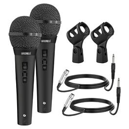 5 CORE - 5Core XLR Microphone Dynamic Mic Karaoke Singing Studio Mics Handheld Microfono - Black