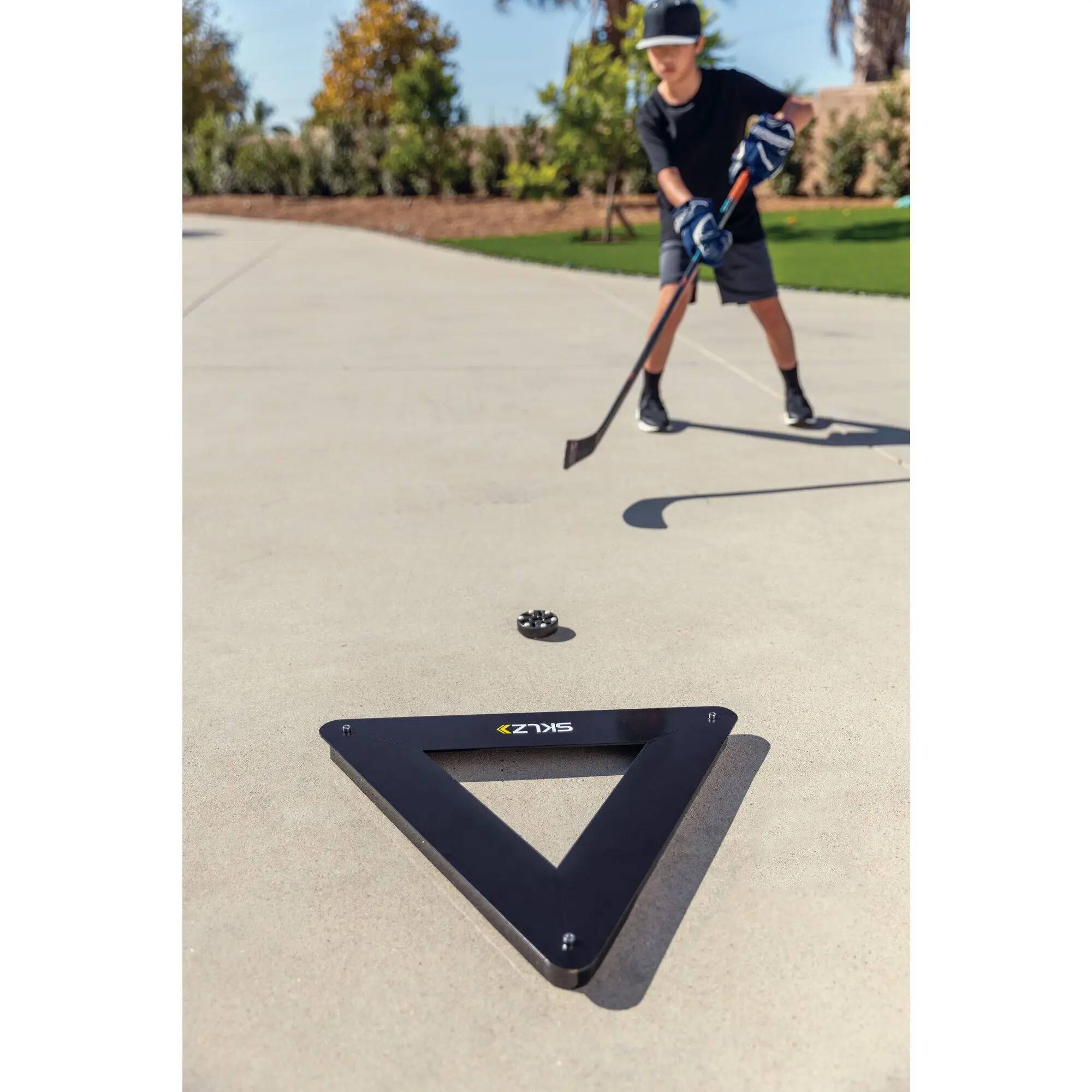 Alt View 3. SKLZ - SKLZ Passing Triangle Ice Hockey Training Aid - Black - Black.