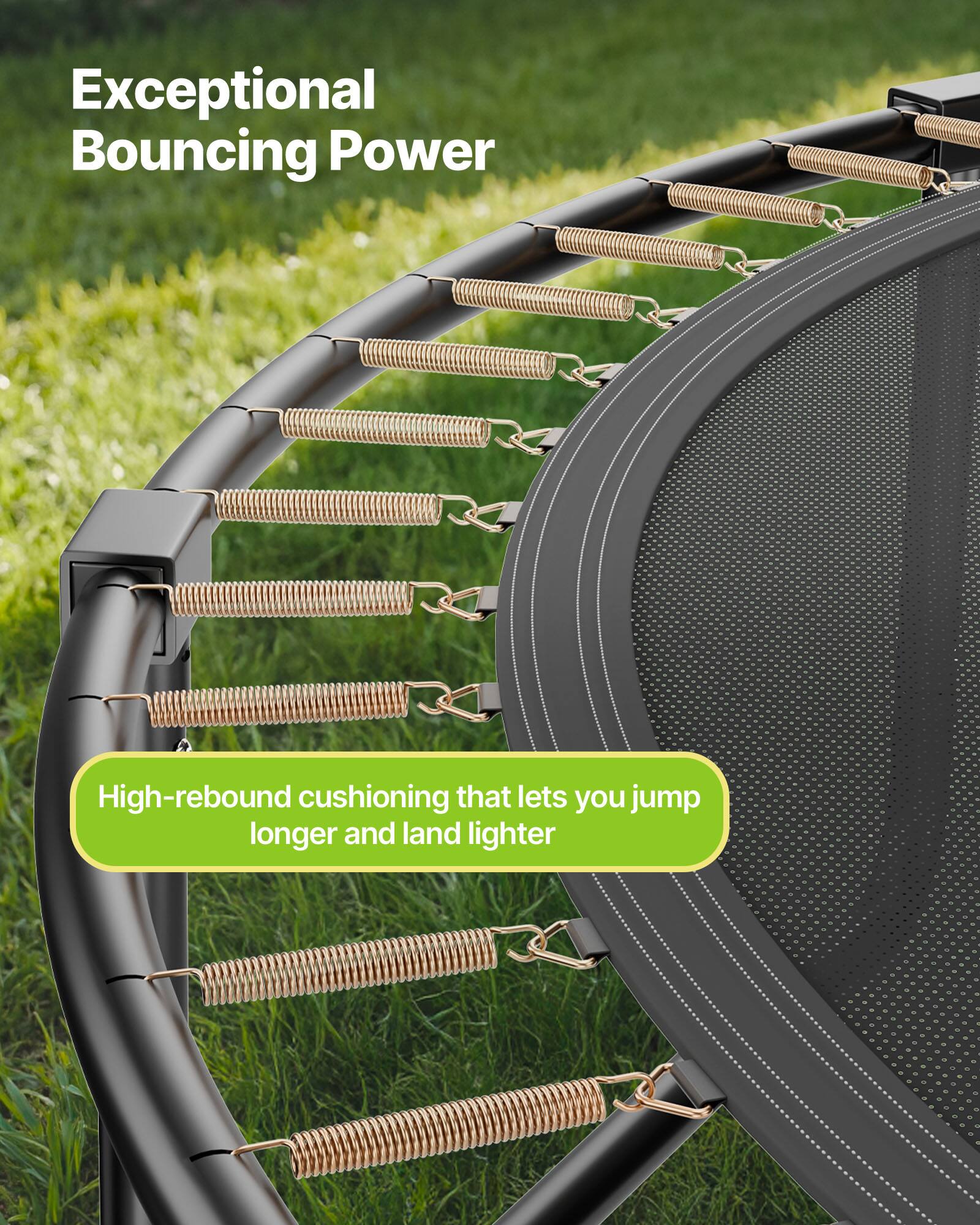 Exceptional Bouncing Power  
High-rebound cushioning that lets you jump longer and land lighter