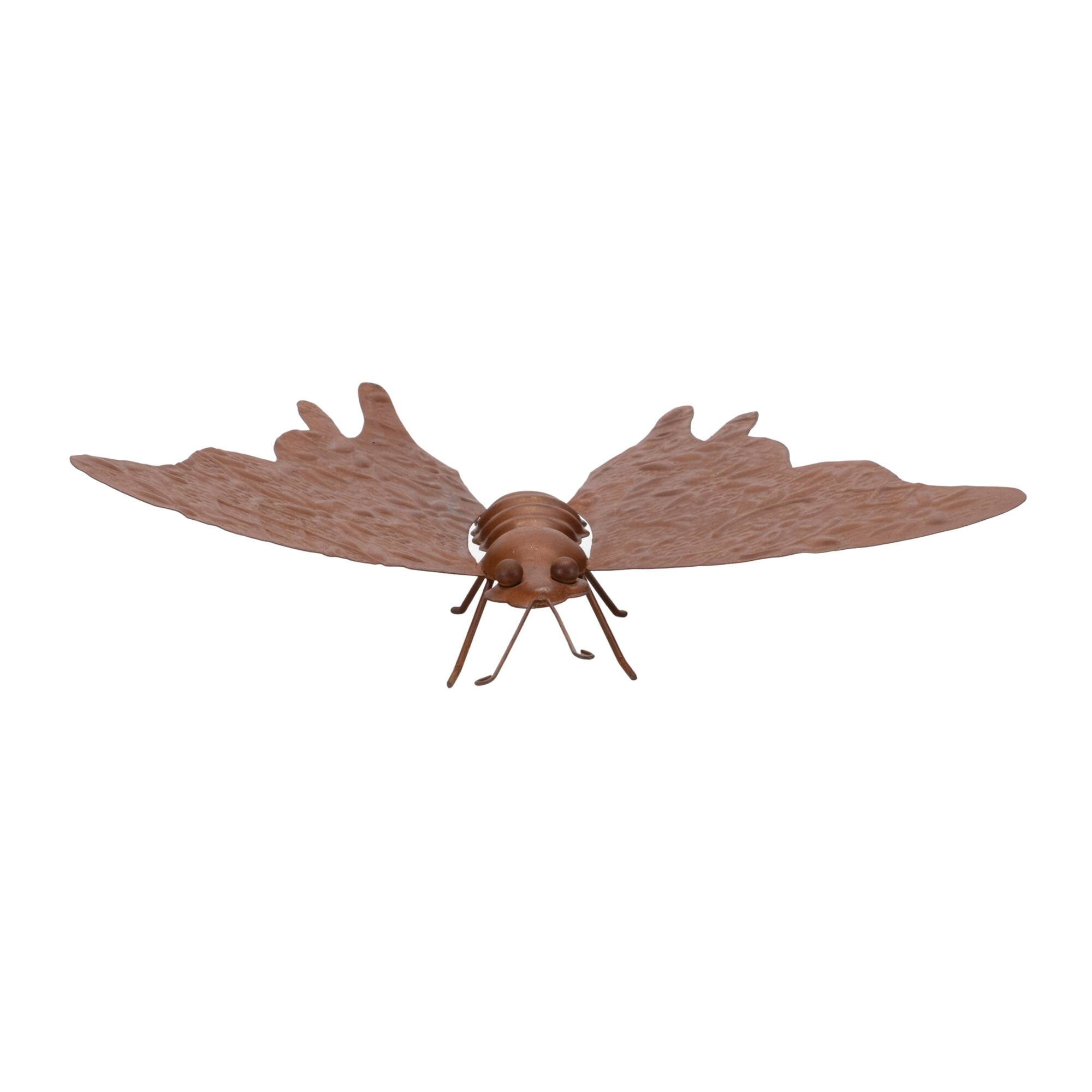 Left. BreeBe - Bronze Metal Butterfly Garden Accent 12.5"L - Bronze.