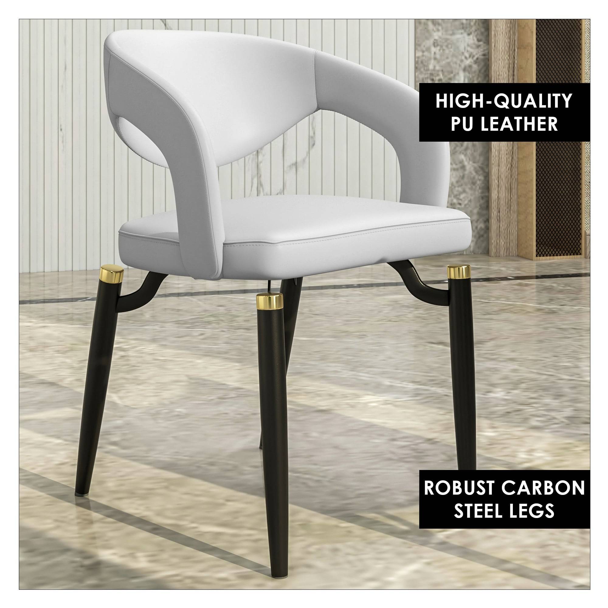 HIGH-QUALITY PU LEATHER  
ROBUST CARBON STEEL LEGS
