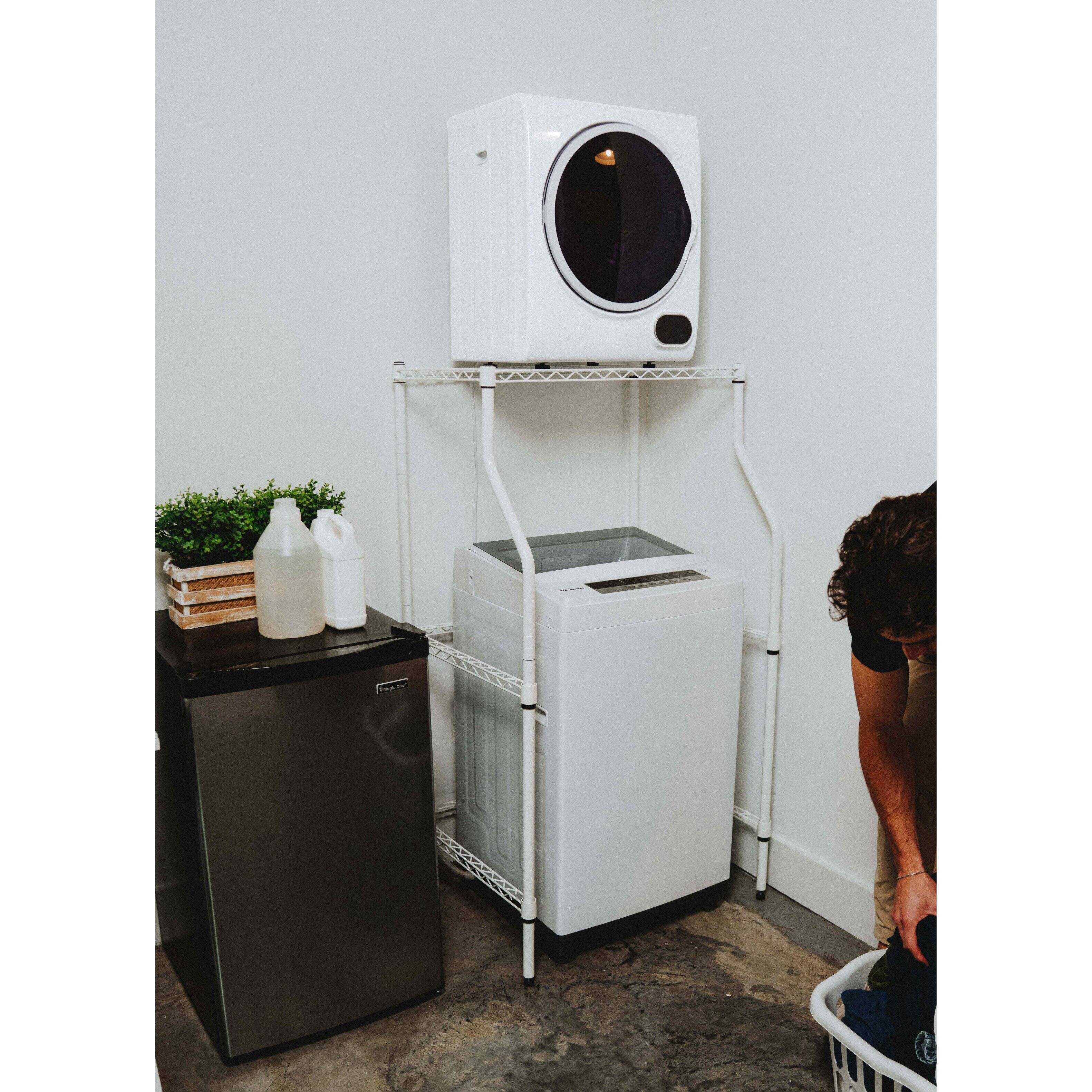 Angle. Magic Chef - 1.5 cu. ft. Vented Compact Electric Dryer in White with Sensor - White.