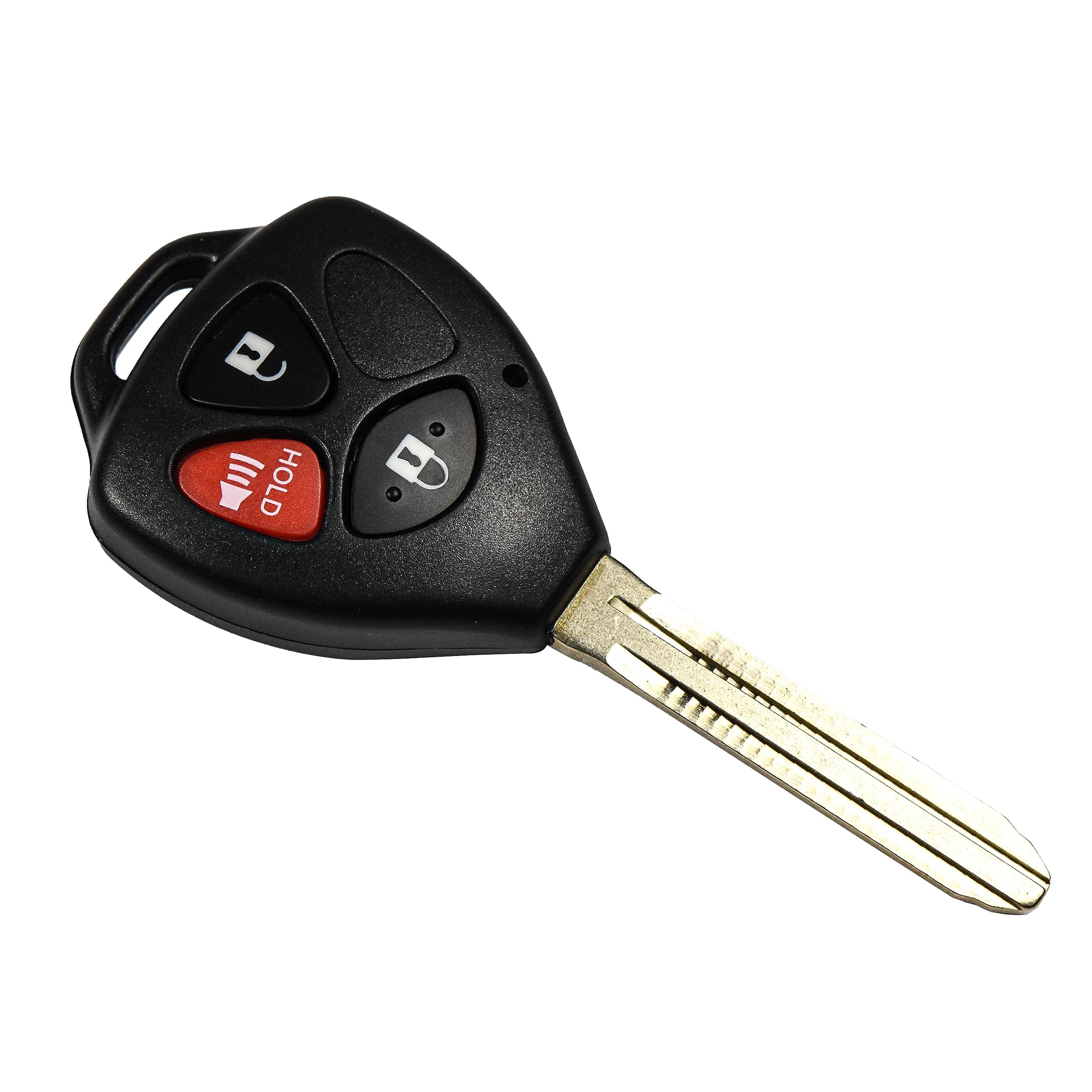 HQRP - 3-Button Remote Key Fob Shell with Uncut Blade for Scion tC 2008-2010 - Black