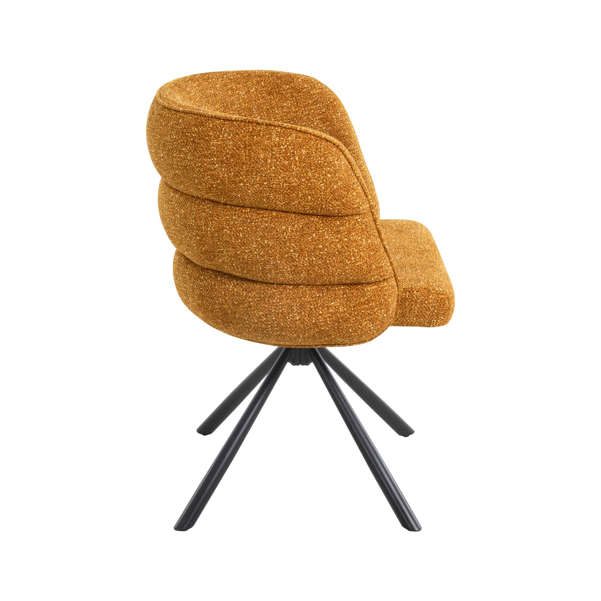 Alt View 7. GOODSILO - Modern Swivel Dining Chairs Set of 2 with Thickened Cushion and Metal Base for Home Office Living Room - Orange.