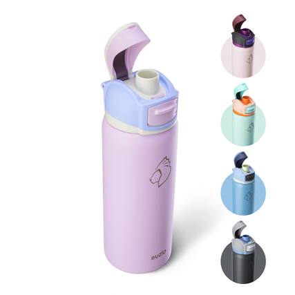 Front. Buzio - Hydrogen Water Bottle - 3800ppb Hydrogen Water Generator with Gen5 SPE/PEM Technology - OLED Display - Blue.