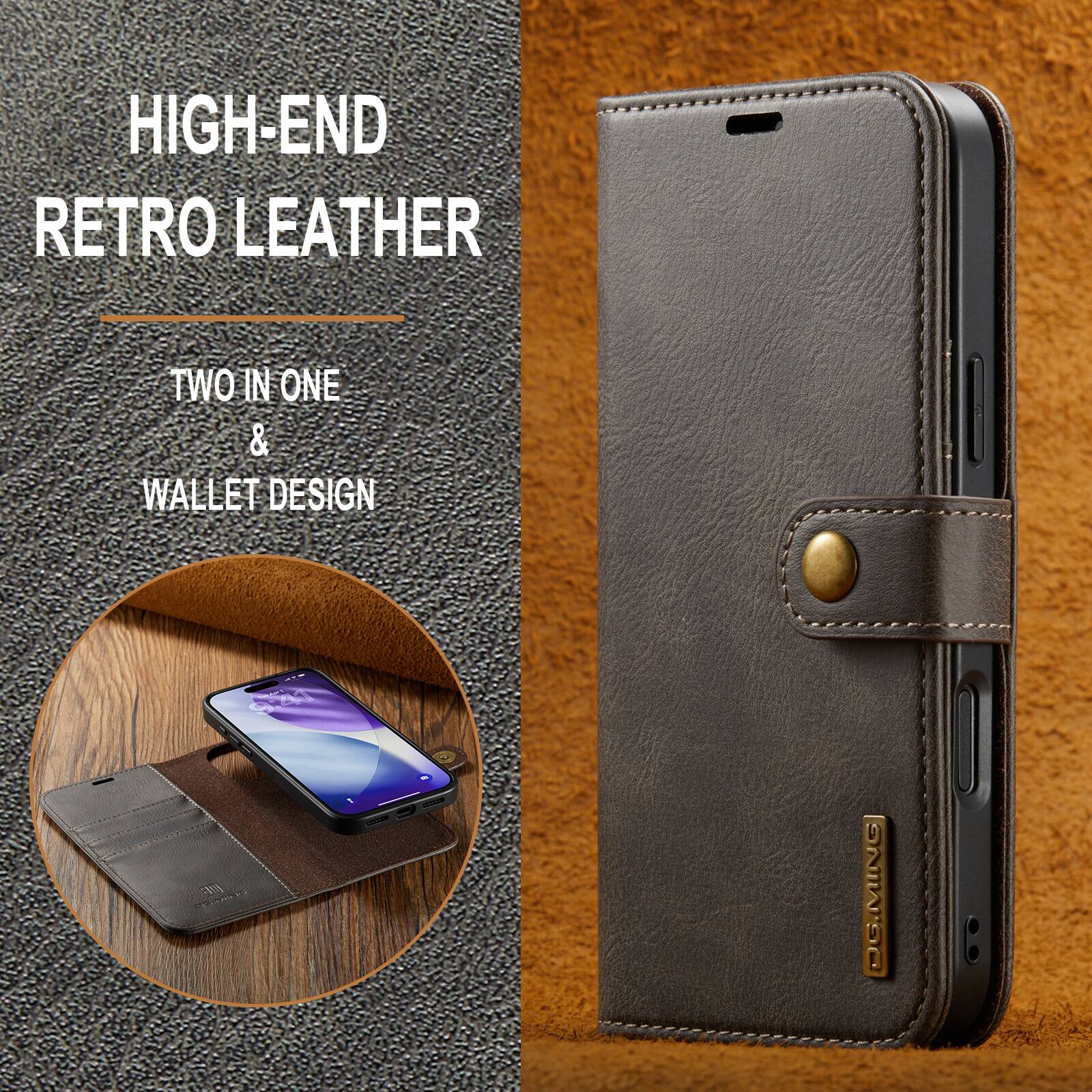 HIGH-END RETRO LEATHER  
TWO IN ONE & WALLET DESIGN