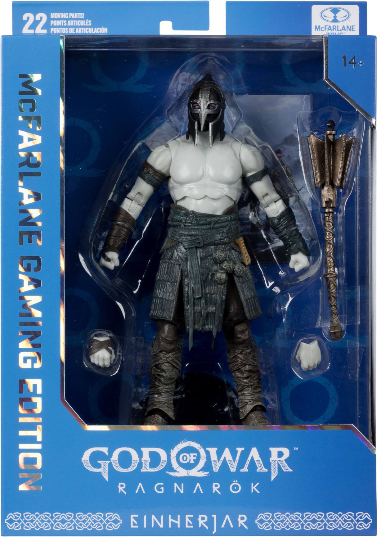 MOVING PARTS!  
22 POINTS ARTICULATIONS  
PUNTOS DE ARTICULACIÓN  
McFARLANE  
14+  
McFARLANE GAMING EDITION  
GOD OF WAR  
RAGNARÖK  
EINHERJAR