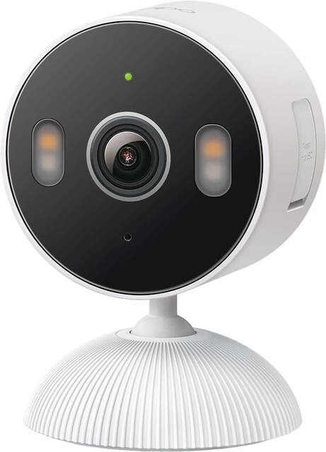 TP-Link - Tapo Indoor/Outdoor 2K Crystal-Clear Video, Plug-In Security Camera with Advanced AI and Night Vision - No Monthly Fees - White
