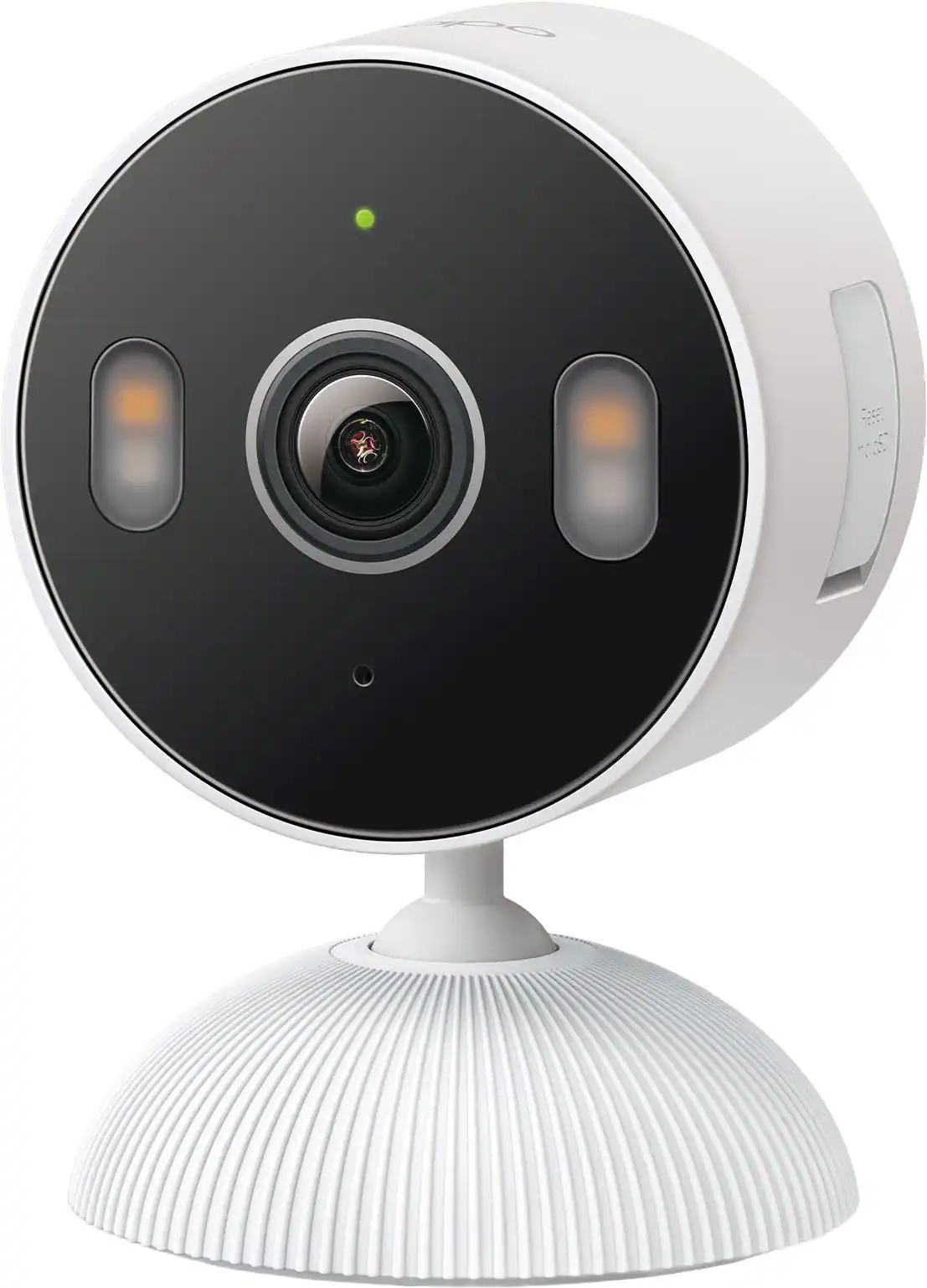 Front. TP-Link - Tapo Indoor/Outdoor 2K Security Plug-In Camera with Advanced AI Motion and Sound Detection - No Monthly Fees - White.