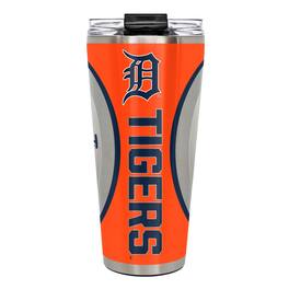 Great American Products - Detroit Tigers 32oz. Big Slim Game Ball Travel Tumbler - White