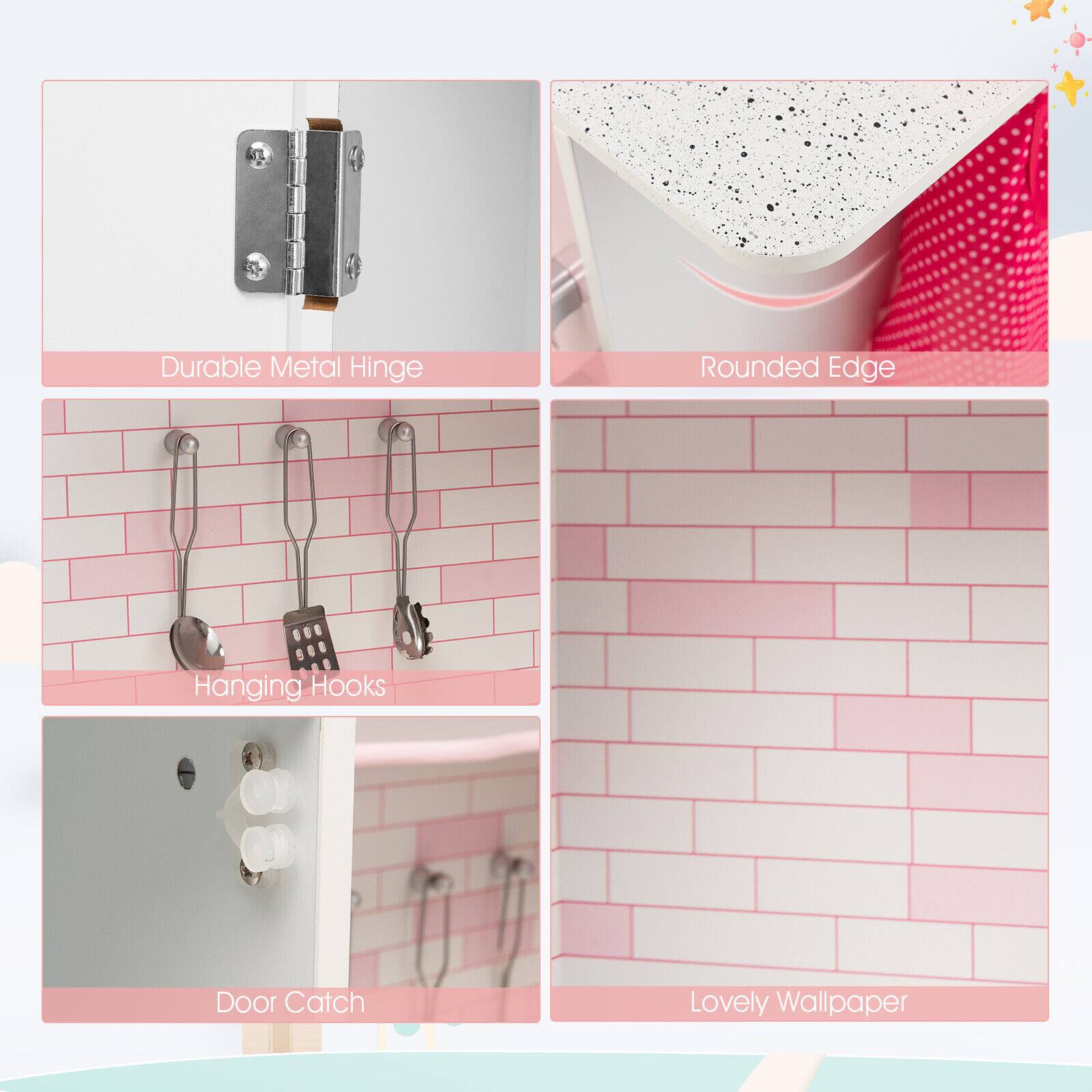 Durable Metal Hinge, Rounded Edge, Hanging Hooks, Door Catch, Lovely Wallpaper