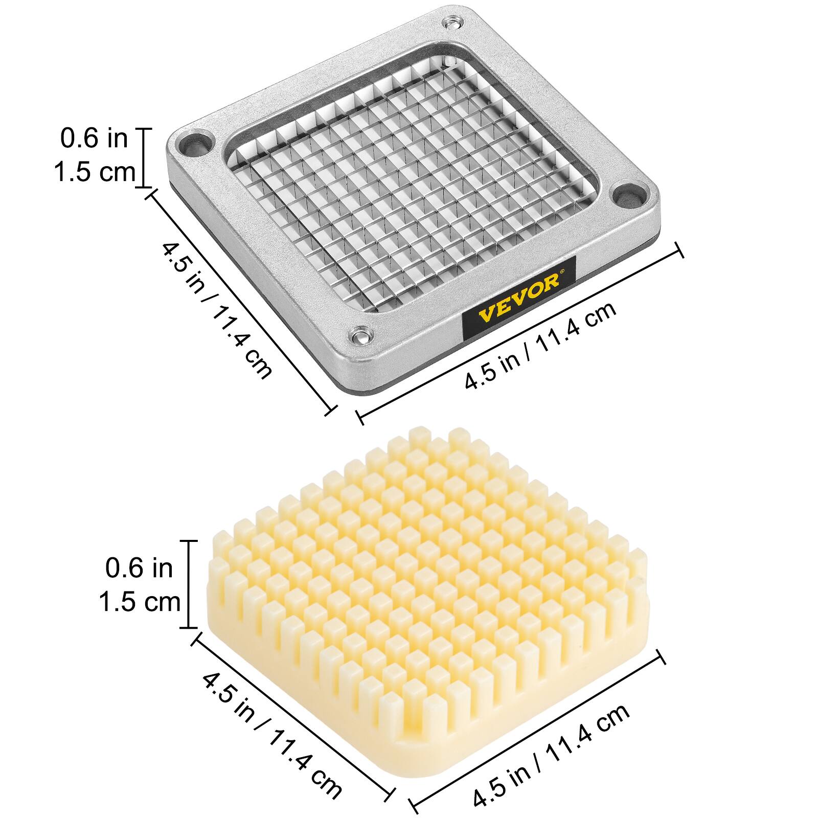 0.6 in 1.5 cm, 4.5 in / 11.4 cm, VEVOR, 0.6 in 1.5 cm, 4.5 in / 11.4 cm