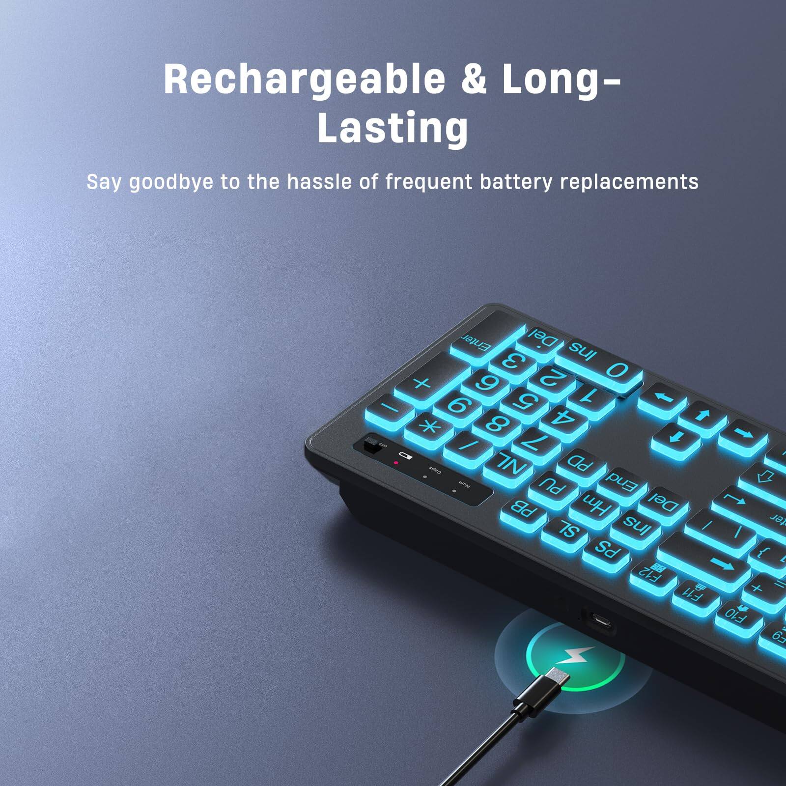 Rechargeable & Long-Lasting

Say goodbye to the hassle of frequent battery replacements