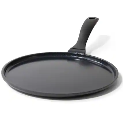 Front. Alva - Alva Energy 11-inch Ceramic Nonstick Crepe Pan - Black.