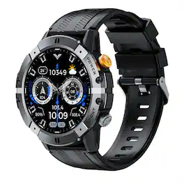 SKRAN - 1.52" HD Display Smart Sports Watch with Bluetooth - Blood Pressure, Oxygen, Heart Rate Monitor, Titanium Alloy Bezel - Silver - (2026)