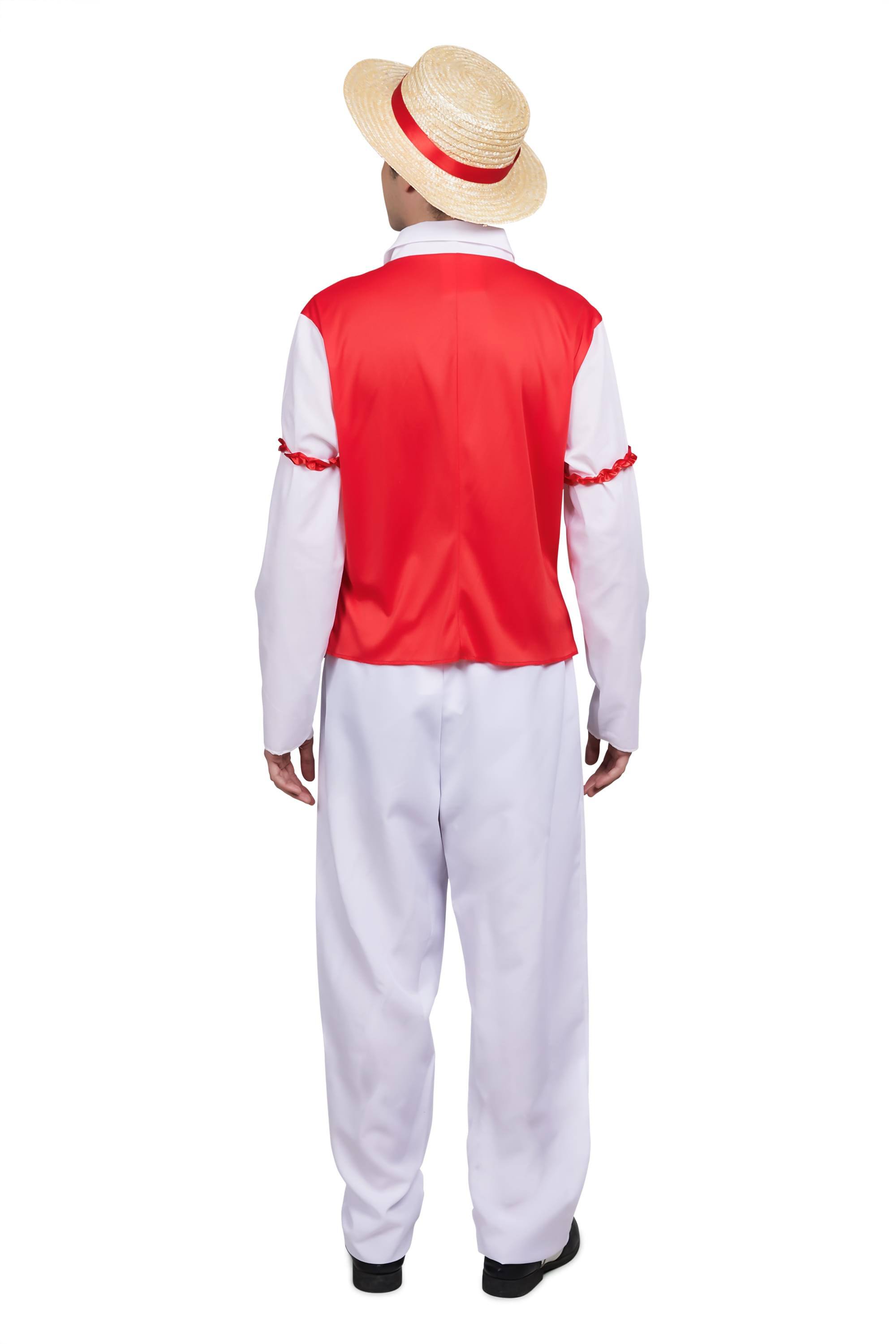 Alt View 2. Toynk - Barbershop Quartet Adult Costume | X-Large - Red/White.
