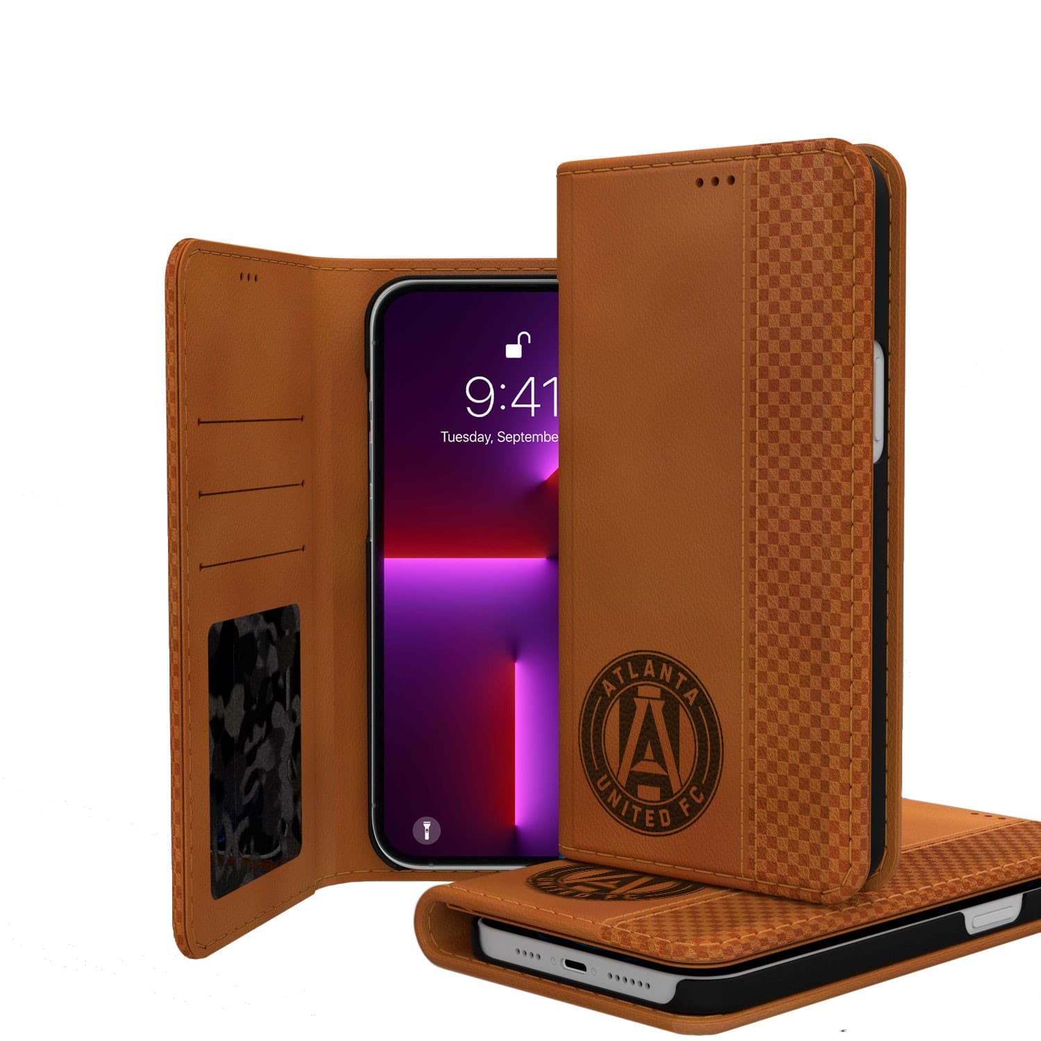 Keyscaper - MLS - Atlanta United FC iPhone Folio Burn Case - 14 Pro Max - Multicolor