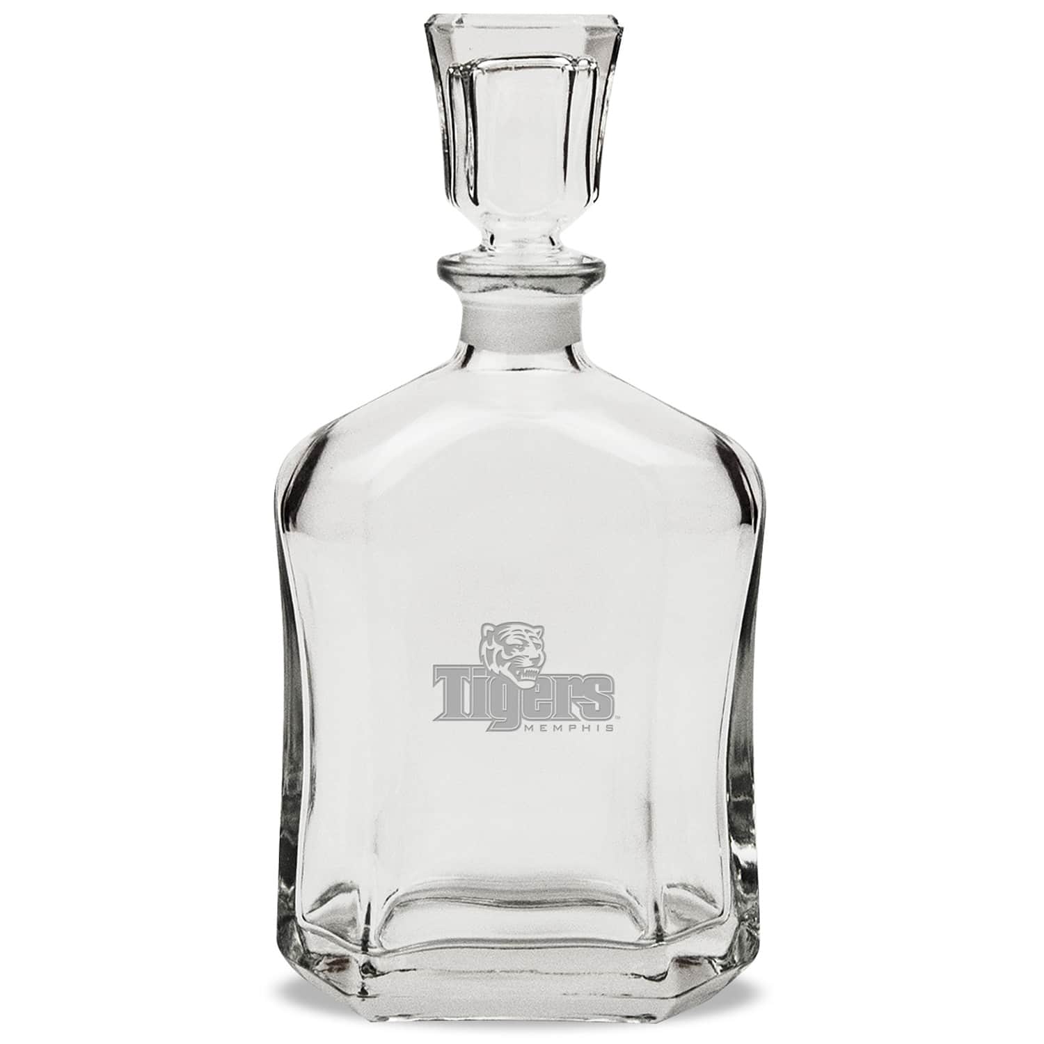 Jardine - Memphis Tigers 23.75oz. Crystal Whiskey Decanter - Multicolor