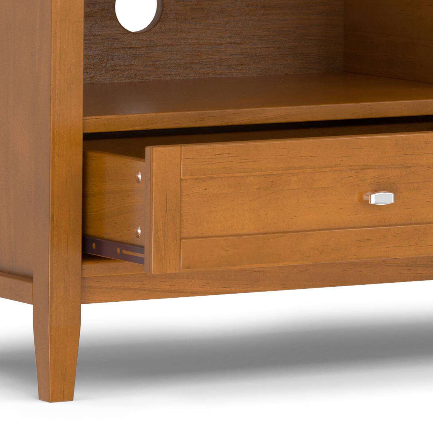 Alt View 6. Simpli Home - Warm Shaker SOLID WOOD 72 inch Wide Transitional TV Media Stand in Light Golden Brown For TVs up to 80 inches - Light Golden Brown.