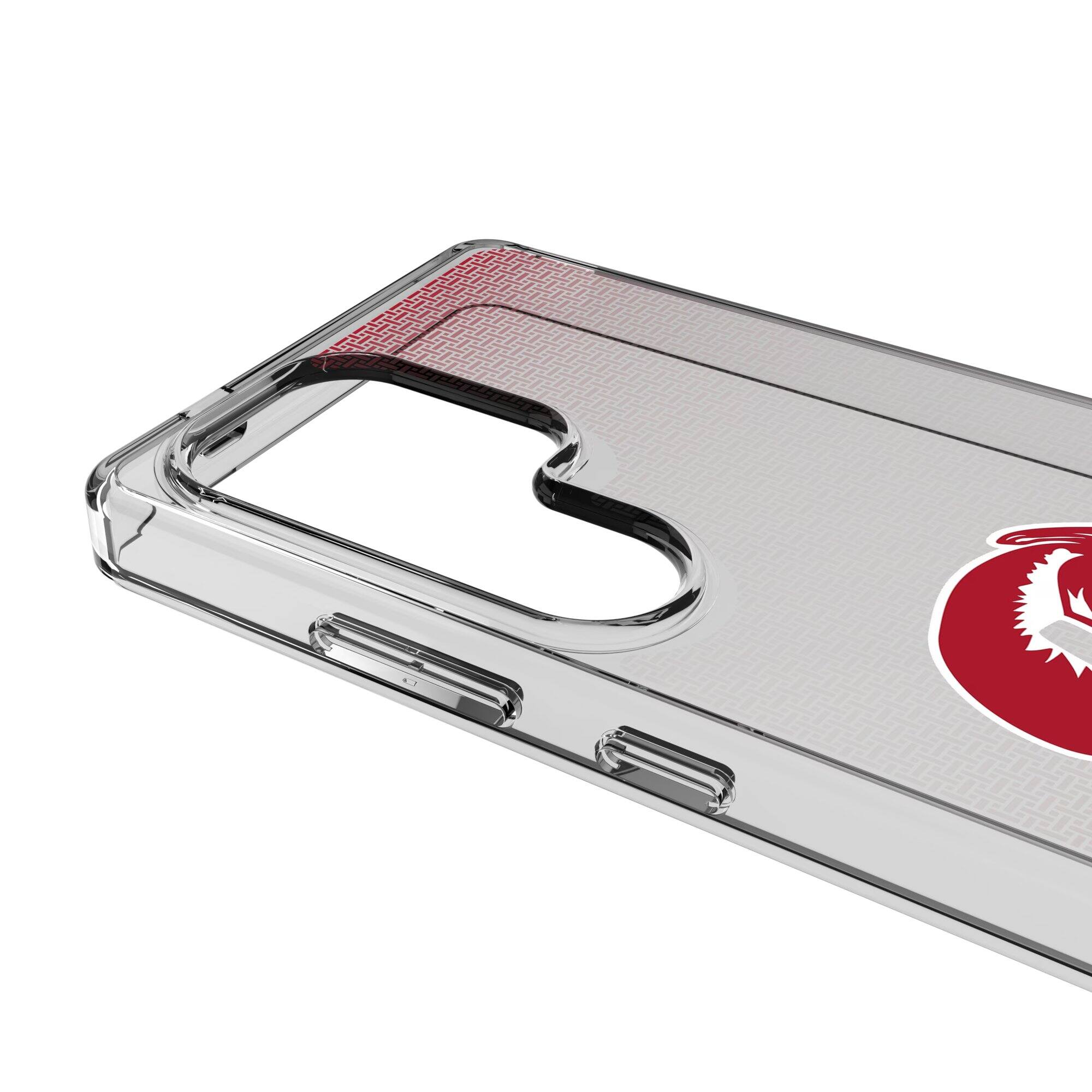 Alt View 2. Keyscaper - Tampa Bay Buccaneers Linen Logo Galaxy Clear Case - S24 Plus - Multicolor.