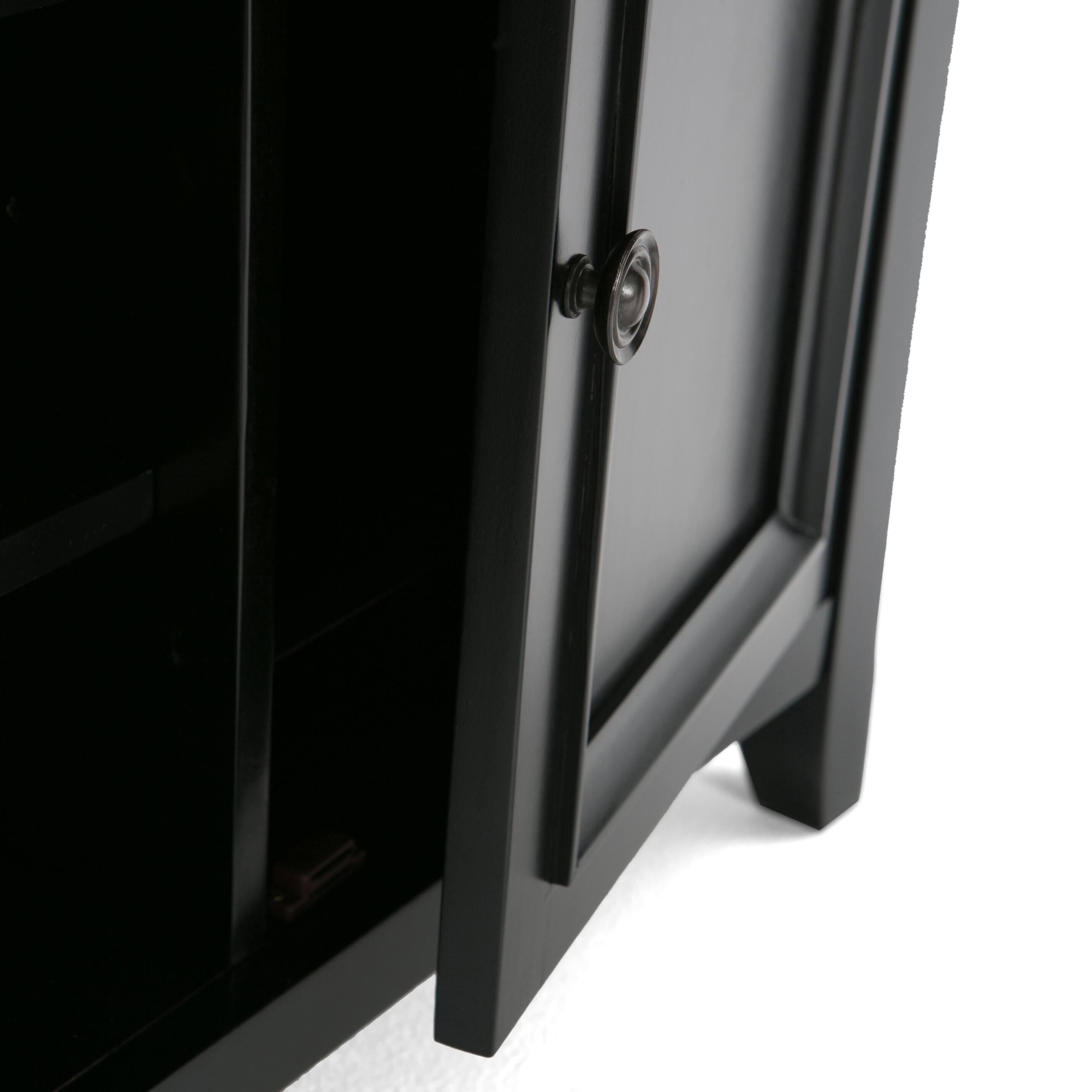 Alt View 5. Simpli Home - Amherst Solid Wood Transitional 54 inch Wide TV Stand with Two 24 inch Wide 5 Shelf Bookcases in Black (Set of 3) - Black.