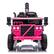 Alt View 5. ELEMENT ACE - Large 3-Seater Children's Electric Ride-On Vehicle with Remote Control, LED Lights, and Bluetooth Music Player - Pink.