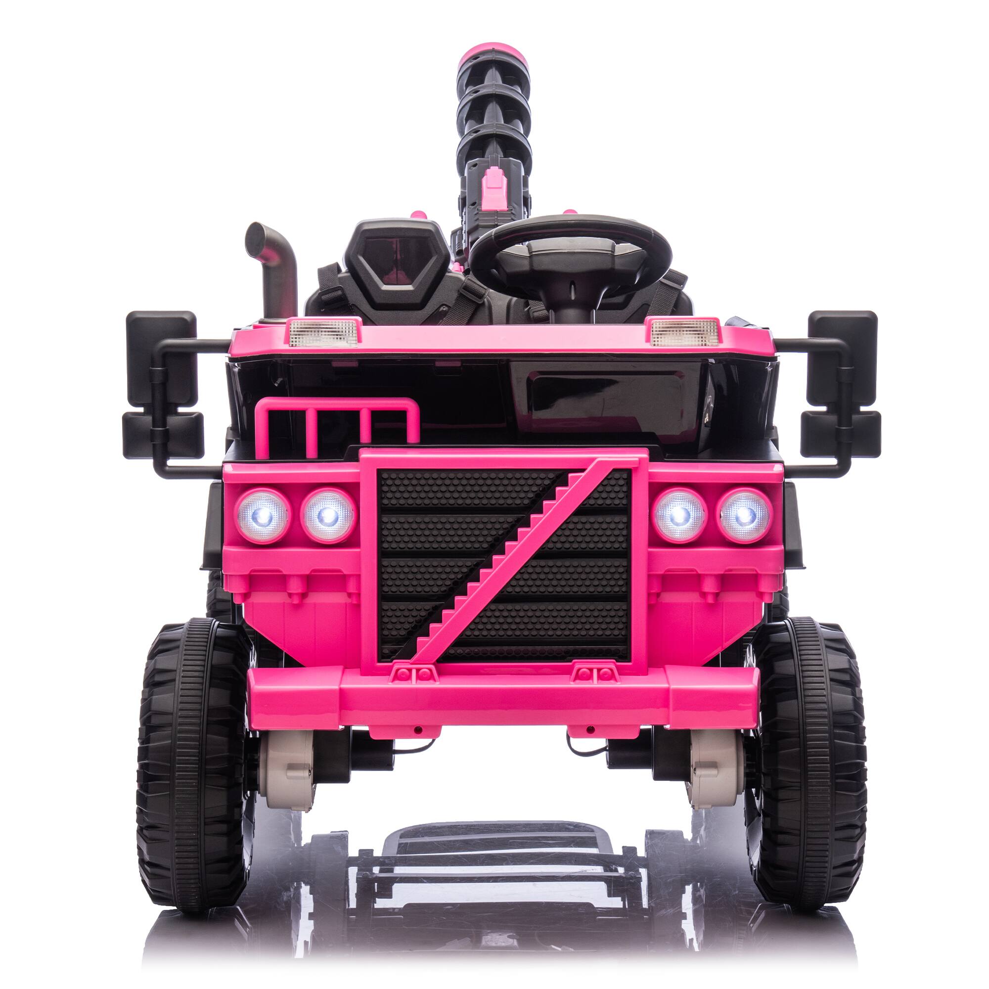 Alt View 5. ELEMENT ACE - Large 3-Seater Children's Electric Ride-On Vehicle with Remote Control, LED Lights, and Bluetooth Music Player - Pink.