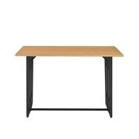Walker Edison - Modern Metal and Wood Drop-Leaf Dining Table - Light Ash - Front_Zoom