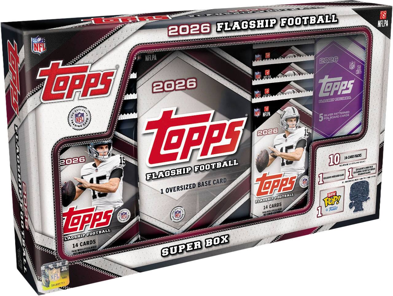 TOPPS FOOTBALL 2026 FLAGSHIP NFL NFLPA DEL 2026 topps topps 2026 NET NET NELDI topps FLAGSHIP FOOTBALL REPRESENTS NFL NFLPA SILVER PATTERNED CARDS NFL 5 FOILBOARD TRADING CARD topps 2026 14-CARD PACKS FLAGSHIP 2026 15 FOOTBALL 10 POAVA EXCLUSIVE FLAGSHIP 1 contains COLLE CARD 1 EXCLUSIVE BASE CARD tepps 1 OVERSIZED FOOTBALL Bitty PLAOSHIP POP! SOSS 14 CARDS Funkt FOO BLOG NFL 1300 1 topps FOOTBALL FOOTBALL LAGSHIP PACKS 14 WITH CARDS SUPER BOX NFL NRM 394885719 711 PACK NFLPA