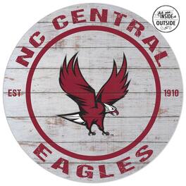 Jardine - North Carolina Central Eagles 20'' x 20'' Indoor/Outdoor Weathered Circle Sign - Maroon