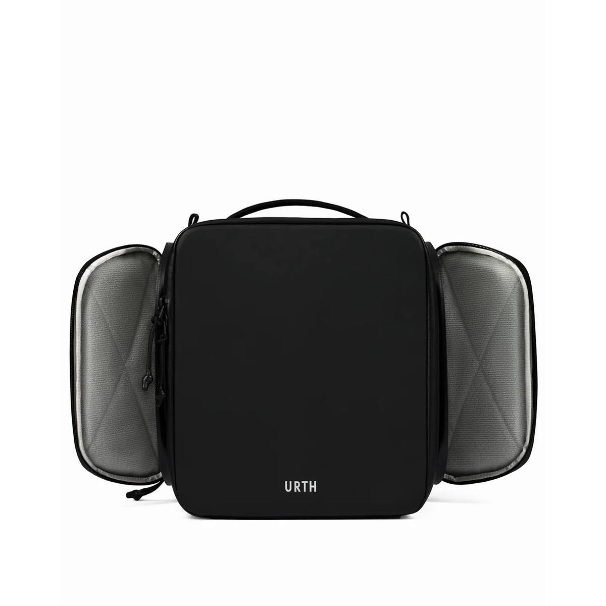 Alt View 6. Urth - Urth Helios 40L Outdoor Backpack (gray ) + Core Medium Camera Cube + Rain Cover.