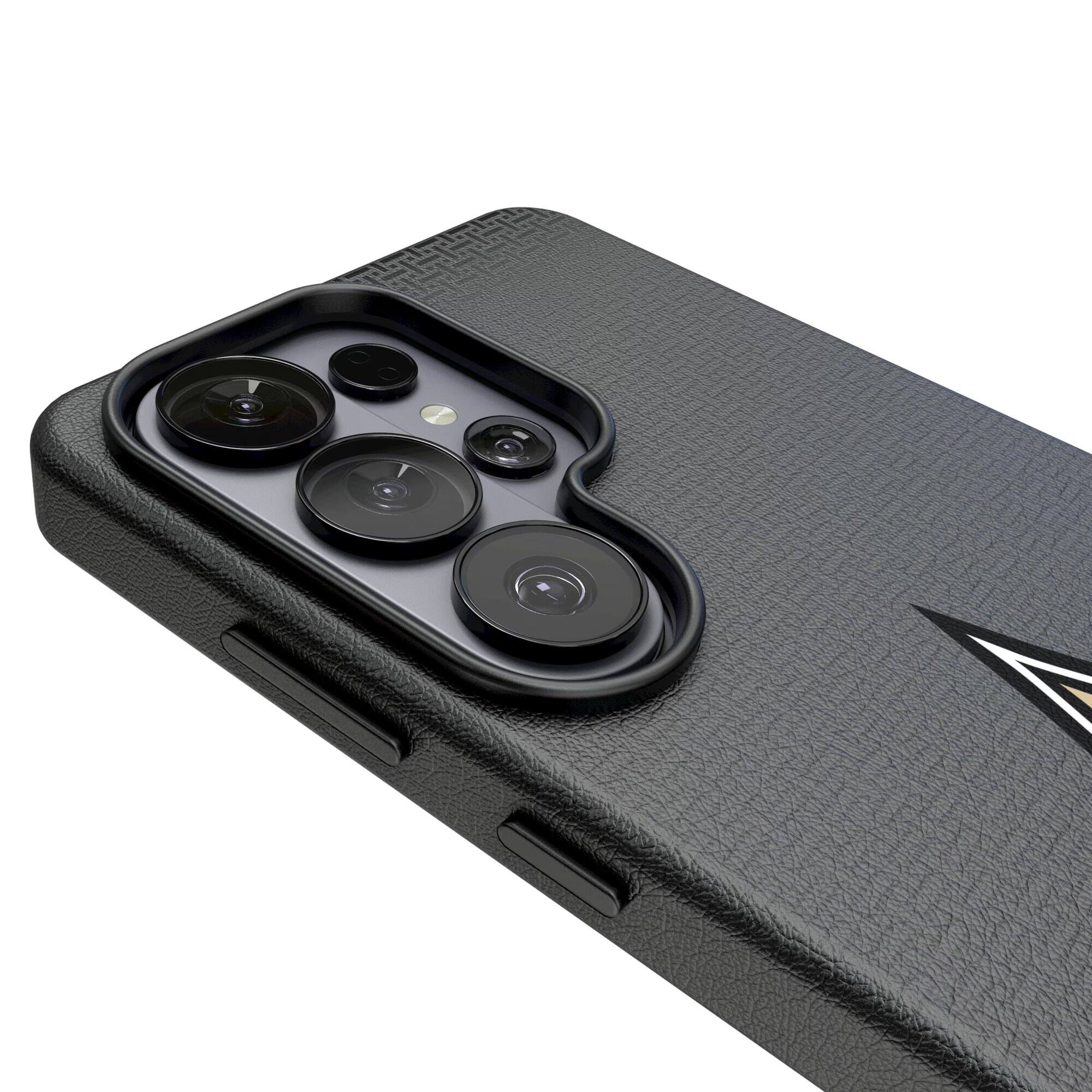 Alt View 2. Keyscaper - New Orleans Saints Linen Galaxy Magnetic Bump Case - S25 - Black.