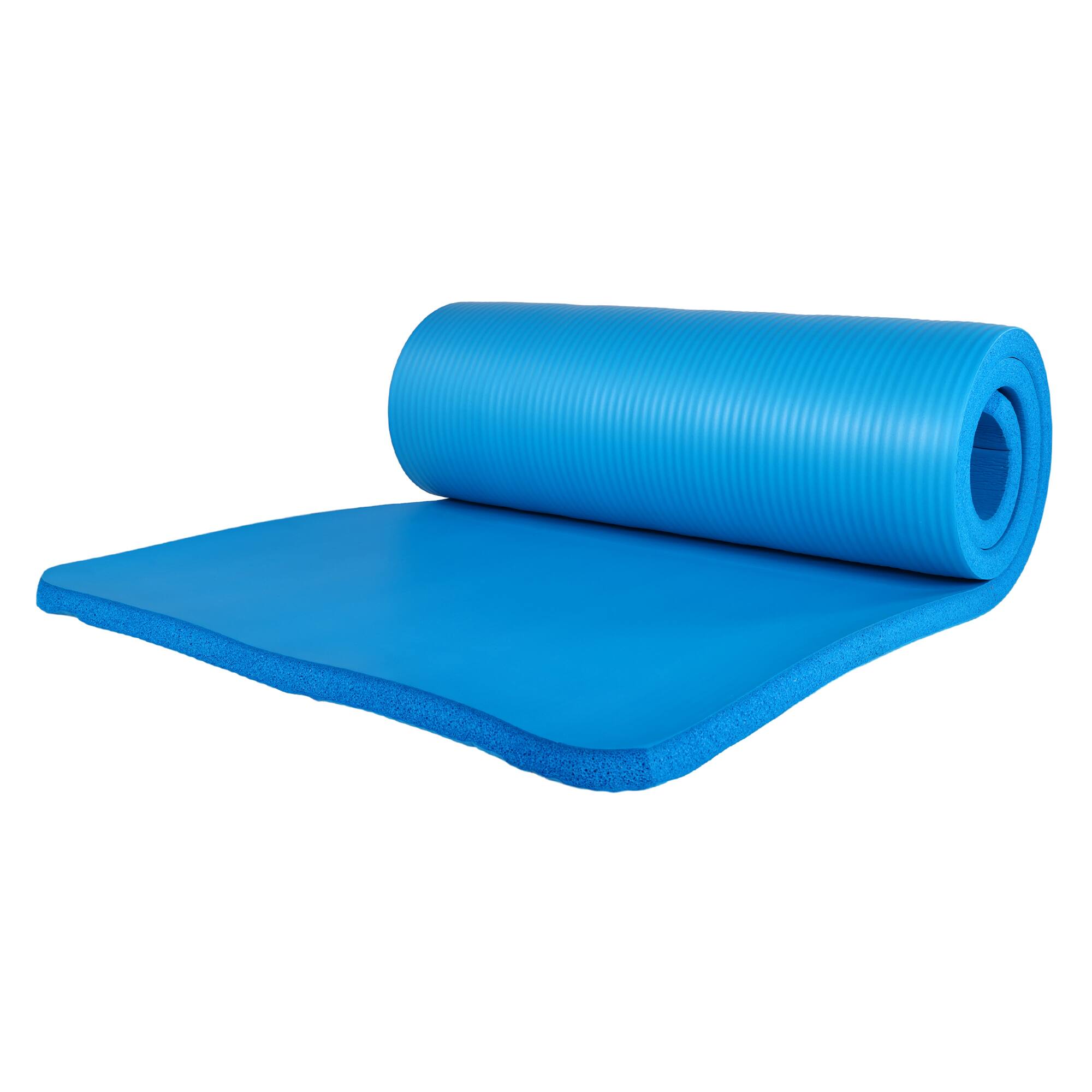 Alt View 5. BalanceFrom Fitness - BalanceFrom Fitness 7 Piece Yoga Set with Mat, Stretch Strap, & Knee Pad, Blue - Blue.