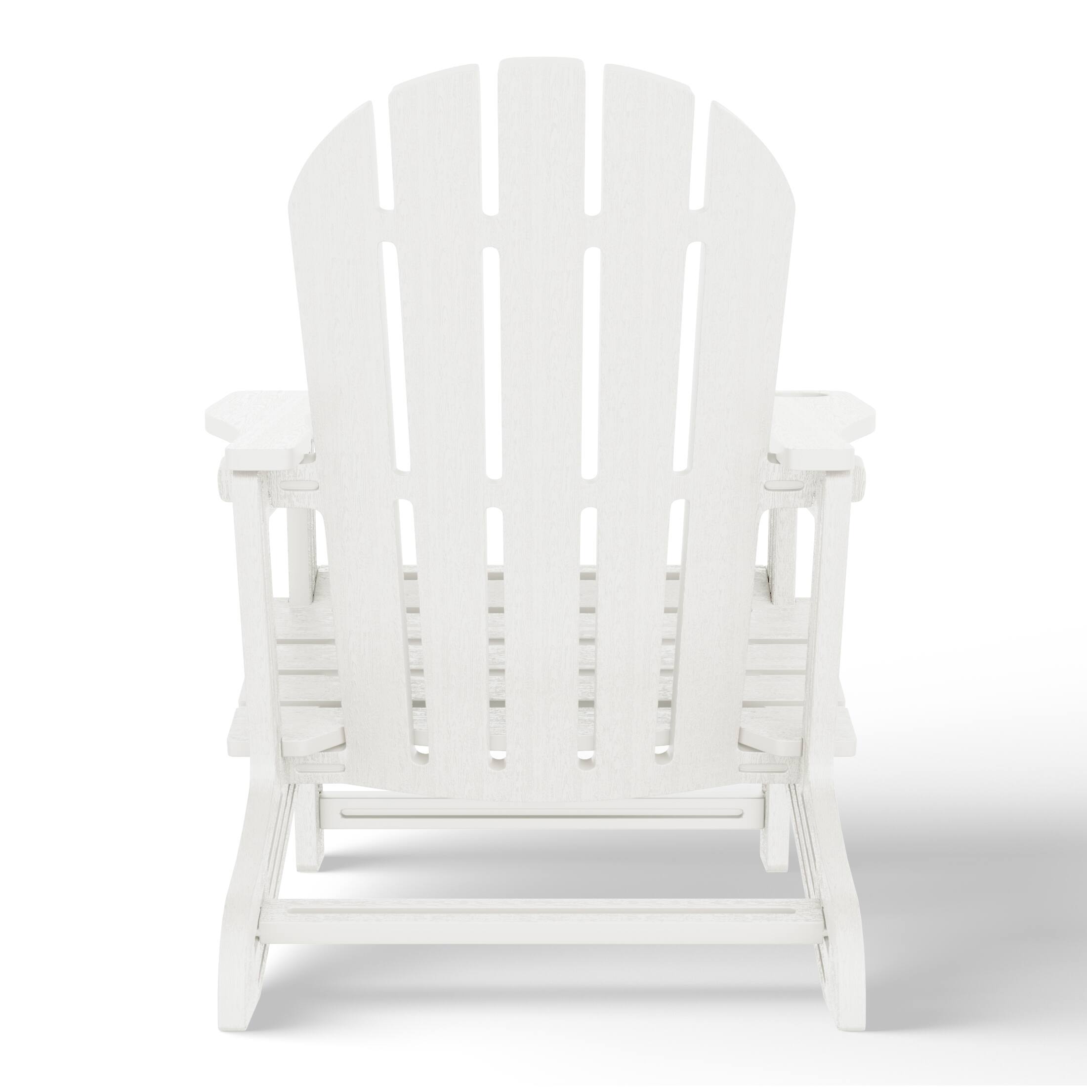 Alt View 1. WestinTrends - WestinTrends Azura 2-Piece HDPE Plastic Adirondack Patio Chair With 18" Side Table Set - White.